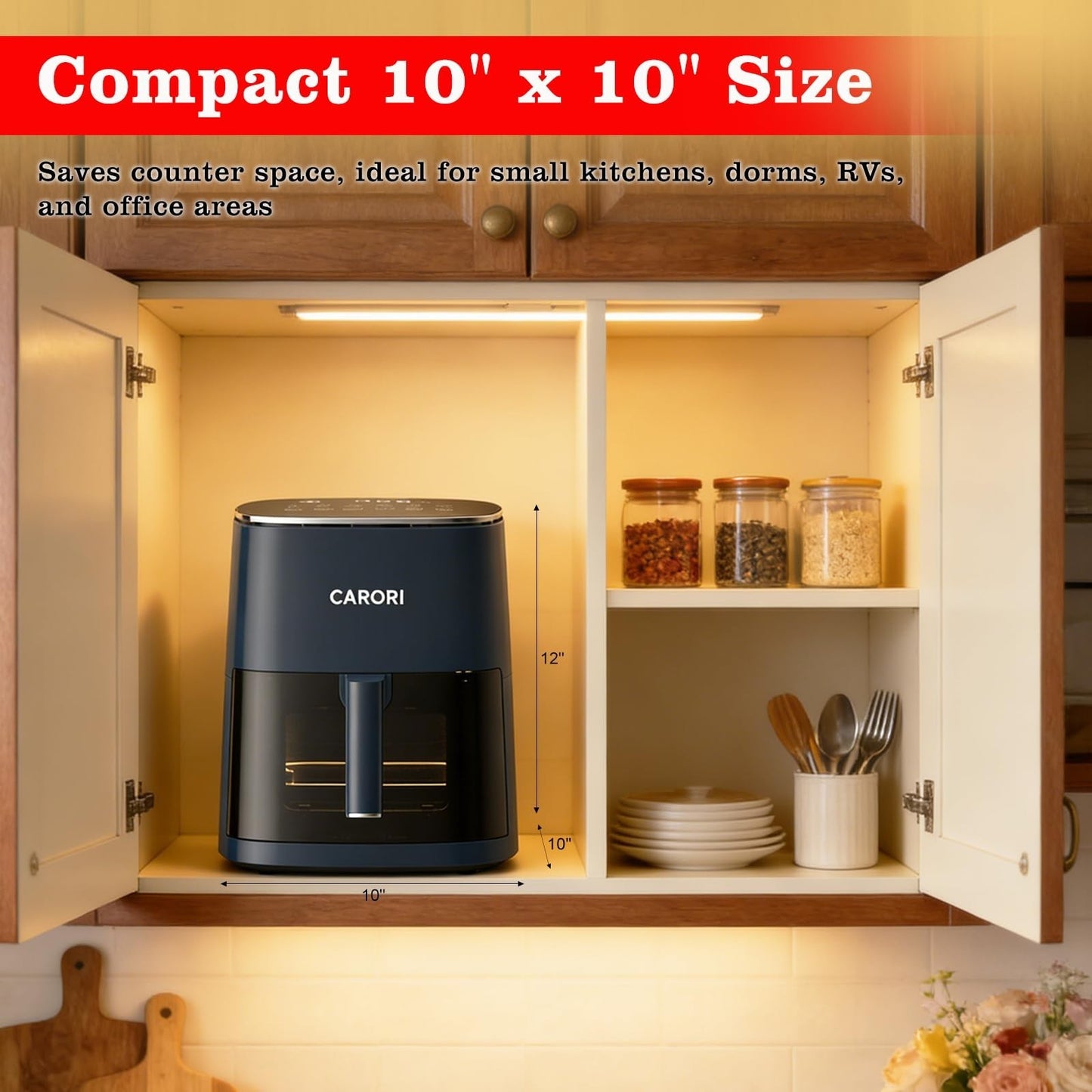 6Qt Air Fryer with Viewing Window, 12 Cooking Presets, 1700W, Nonstick Basket7