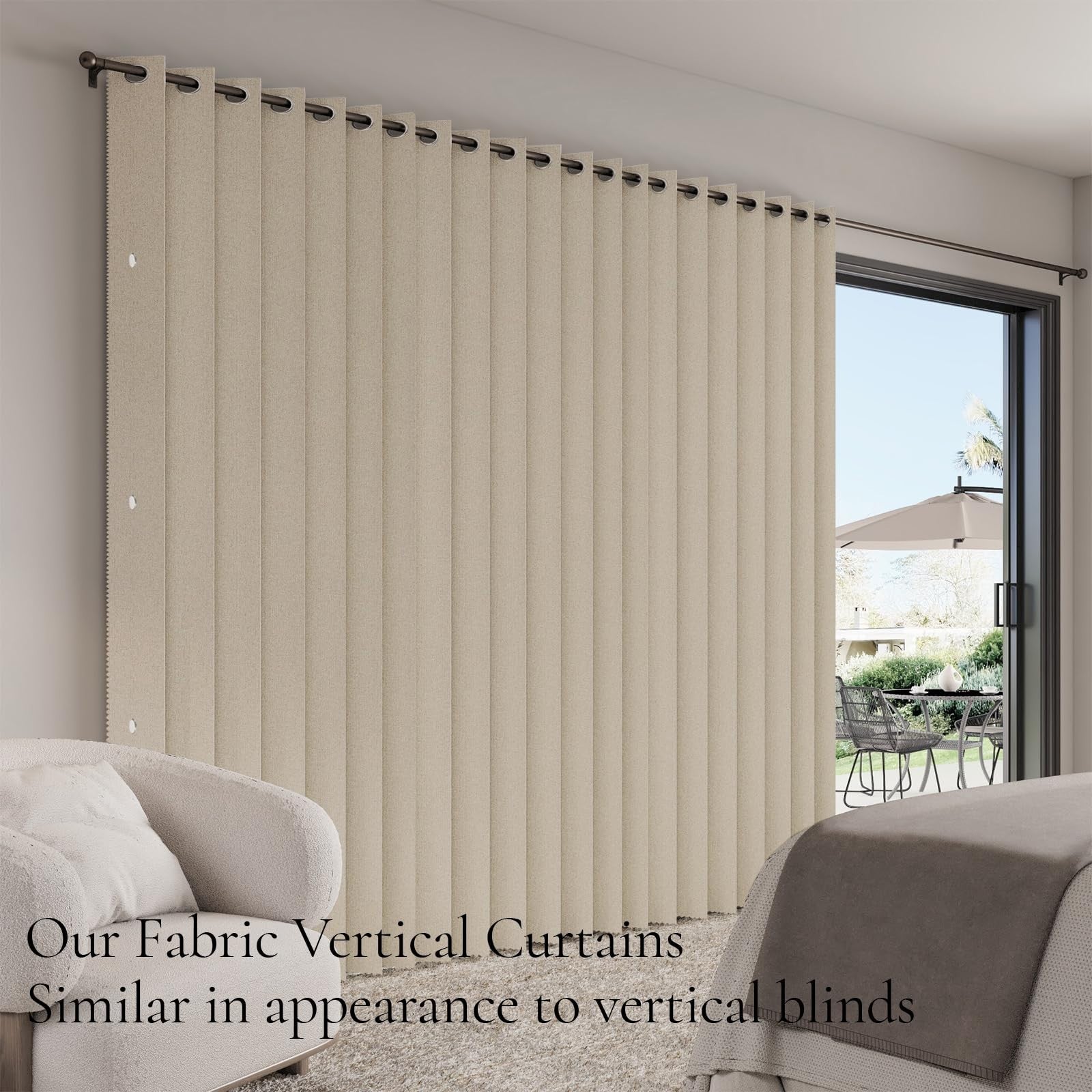 100% Blackout Faux Linen Pinch Pleated Curtains for Living Room, Theater, Patio8