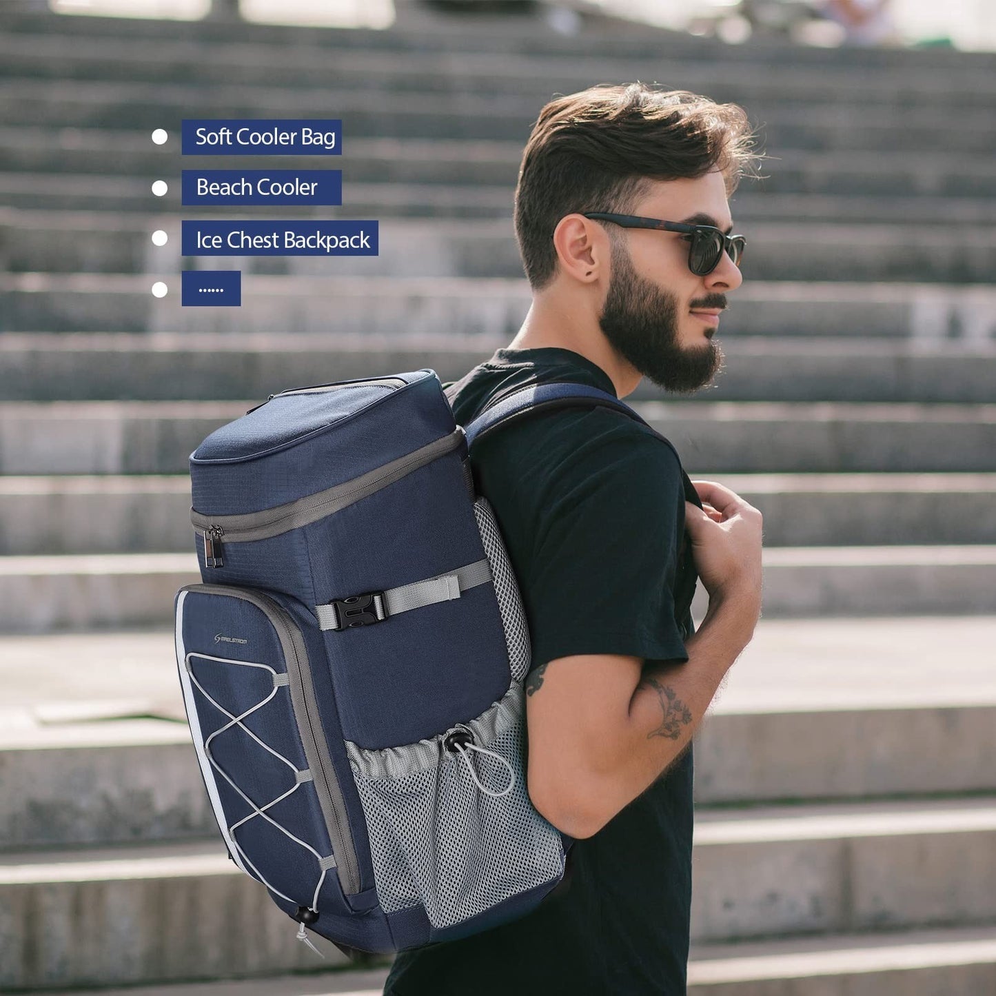Insulated Soft Cooler Backpack - 35/50 Can Capacity for Camping, Hiking & Beach7