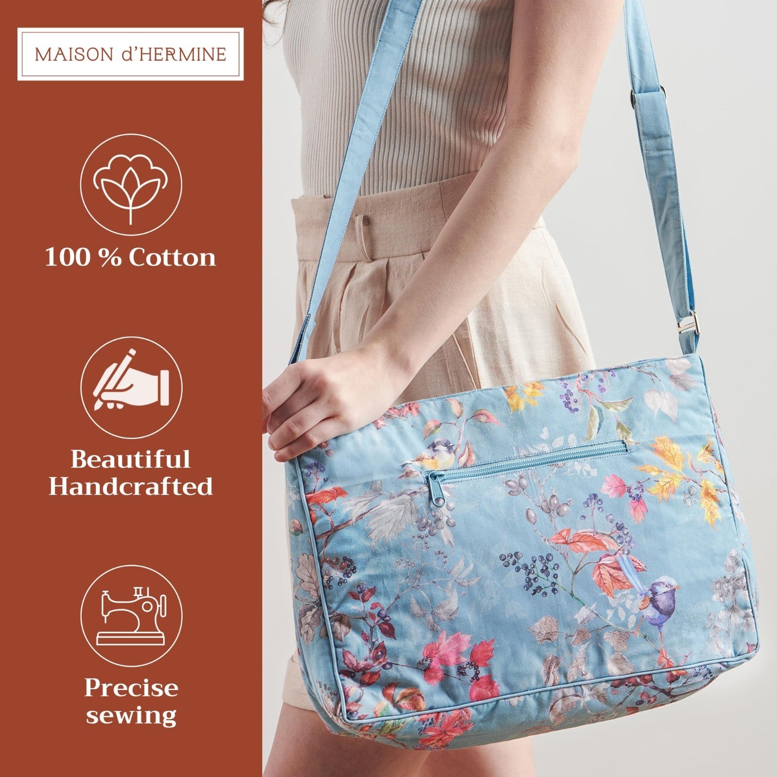 Stylish Cotton Shoulder Bag for Women   Versatile Handbag, Everyday Use, Fashion10