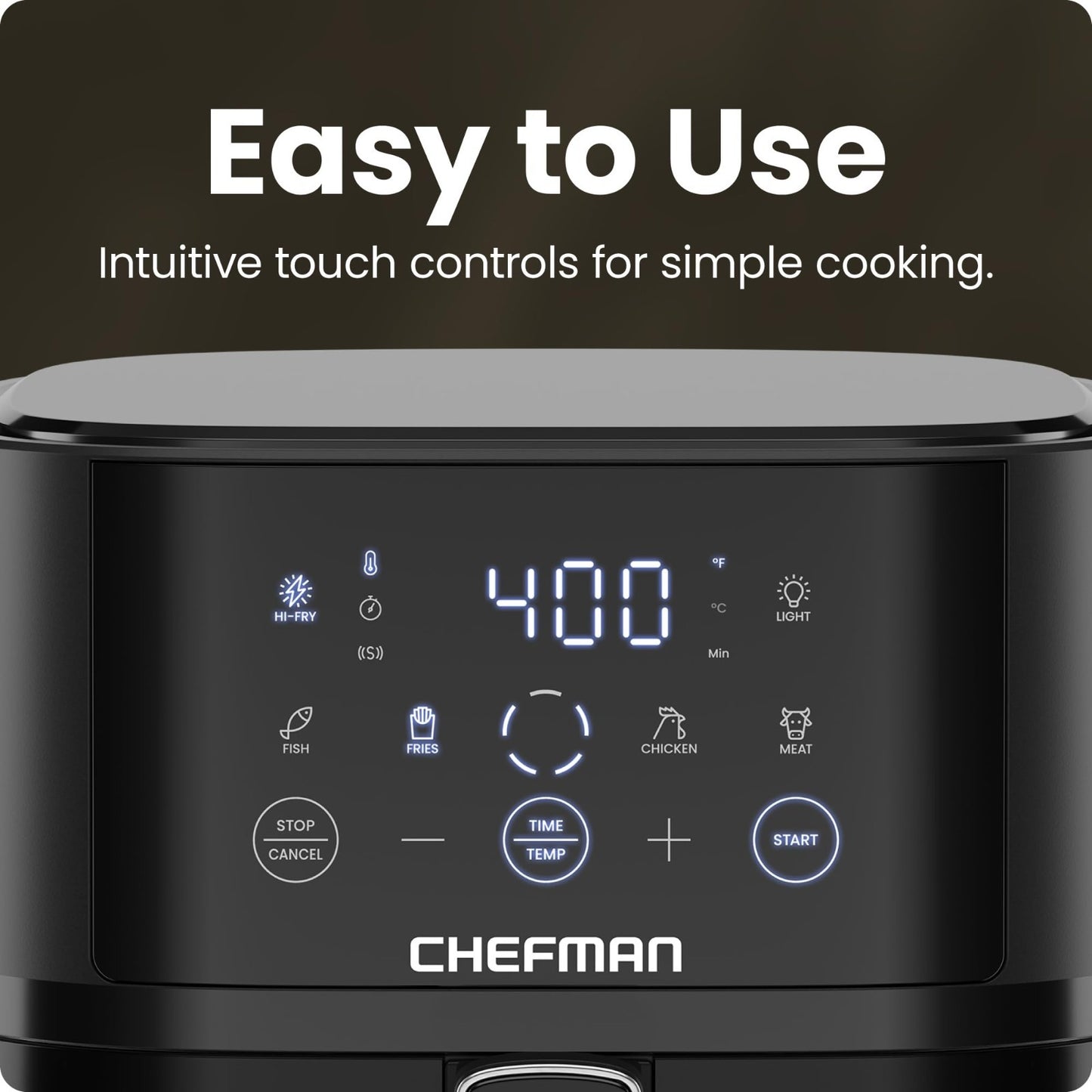 4QT Compact Air Fryer with Hi Fry Technology, Touch Controls & Easy View Window4