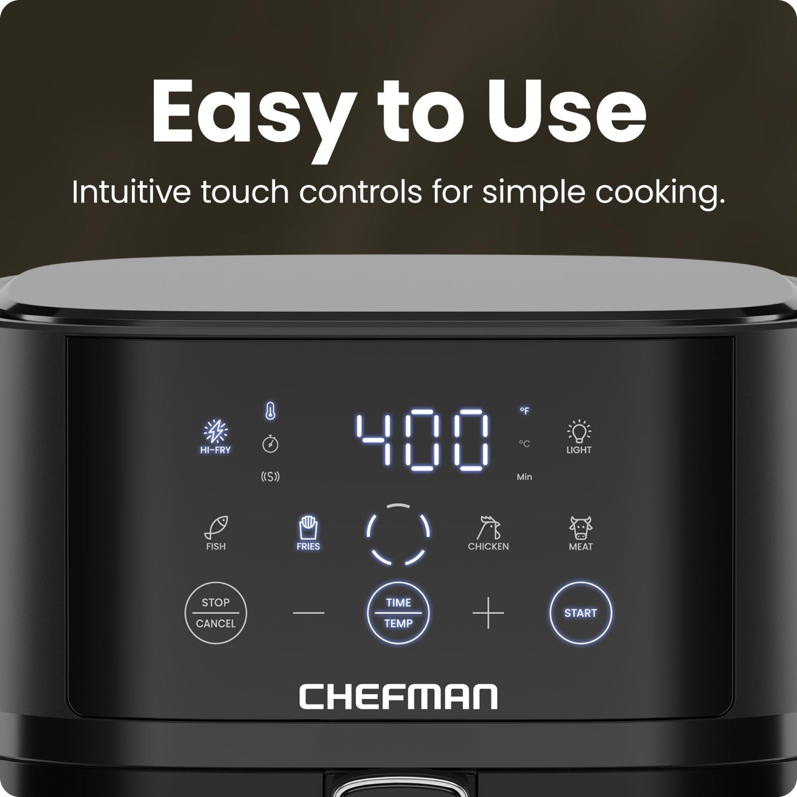 4QT Compact Air Fryer with Hi Fry Technology, Touch Controls & Easy View Window4