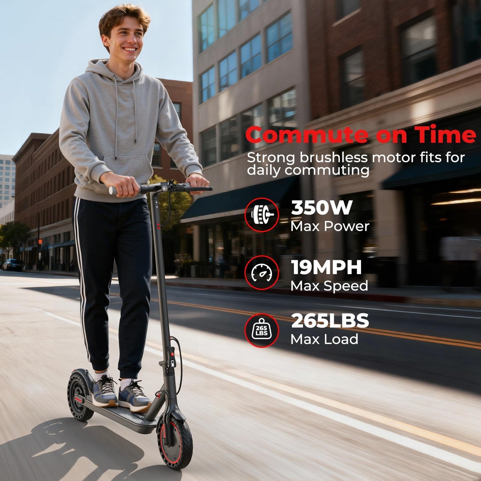 Electric Scooter 8.5''/10'' - 19/20MPH, 700/1000W Motor, 15/22 Mile Range, Porta2