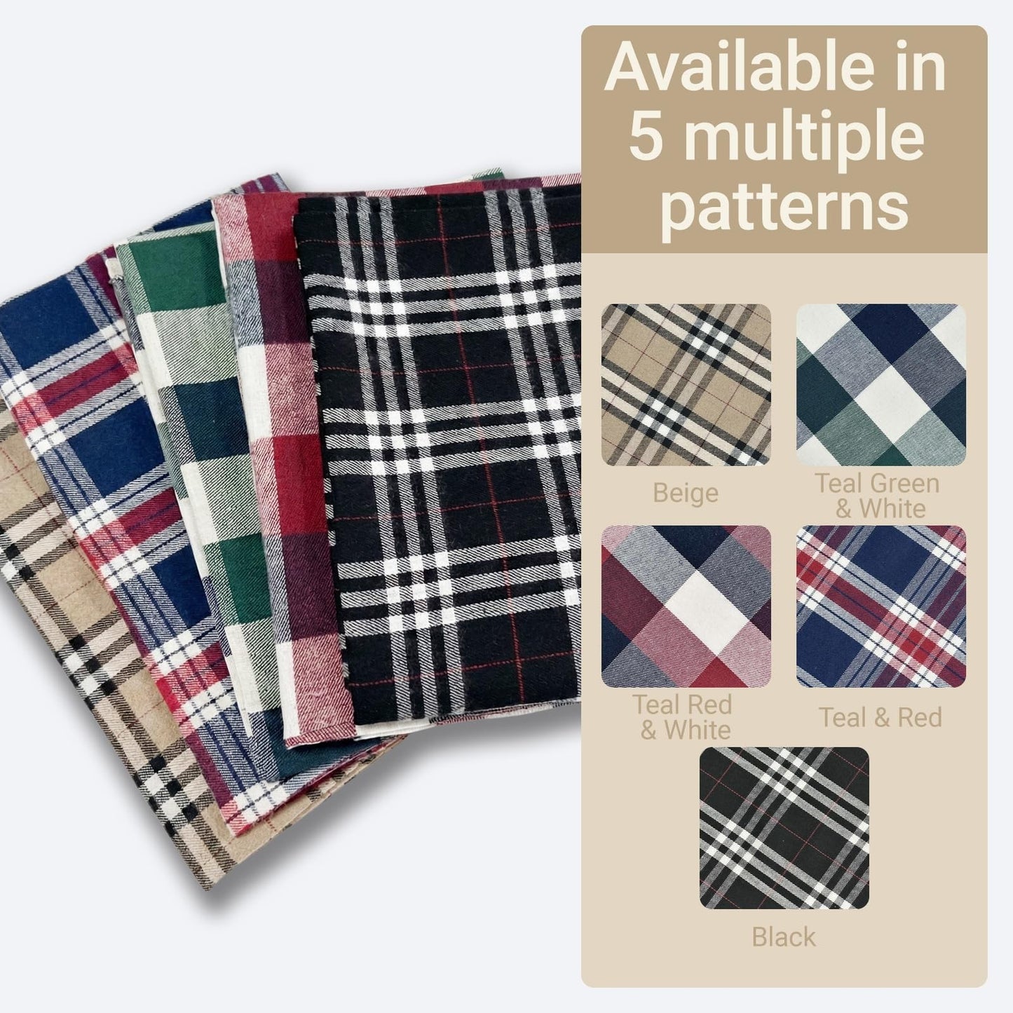 1 Yard Plaid Gingham Fabric by the Yard, Checkered Tartan Poly-Cotton Material f6