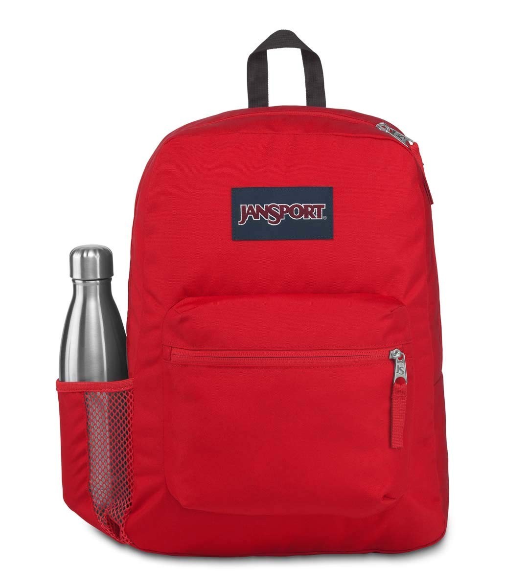 Versatile 17" Backpack   Spacious Main Compartment, Front Pocket, Stylish Red De1