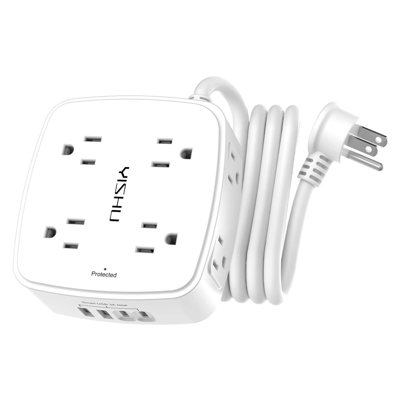 6FT Power Strip Surge Protector, 8 Outlets & 4 USB Charging Ports, Heavy Duty1