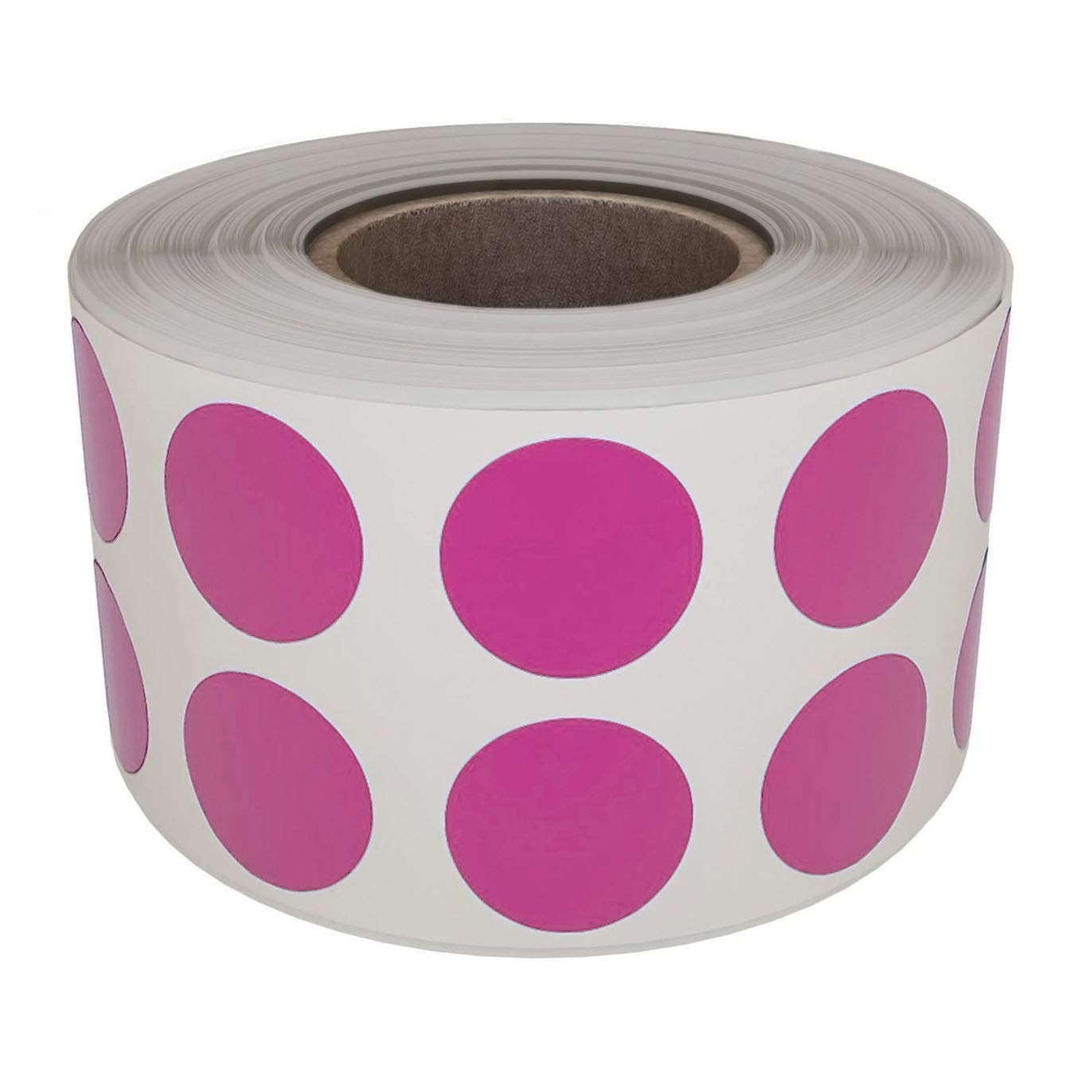 1080 Semi-Gloss 13mm Round Dot Stickers Roll - Pink Color Coding Labels for Orga1