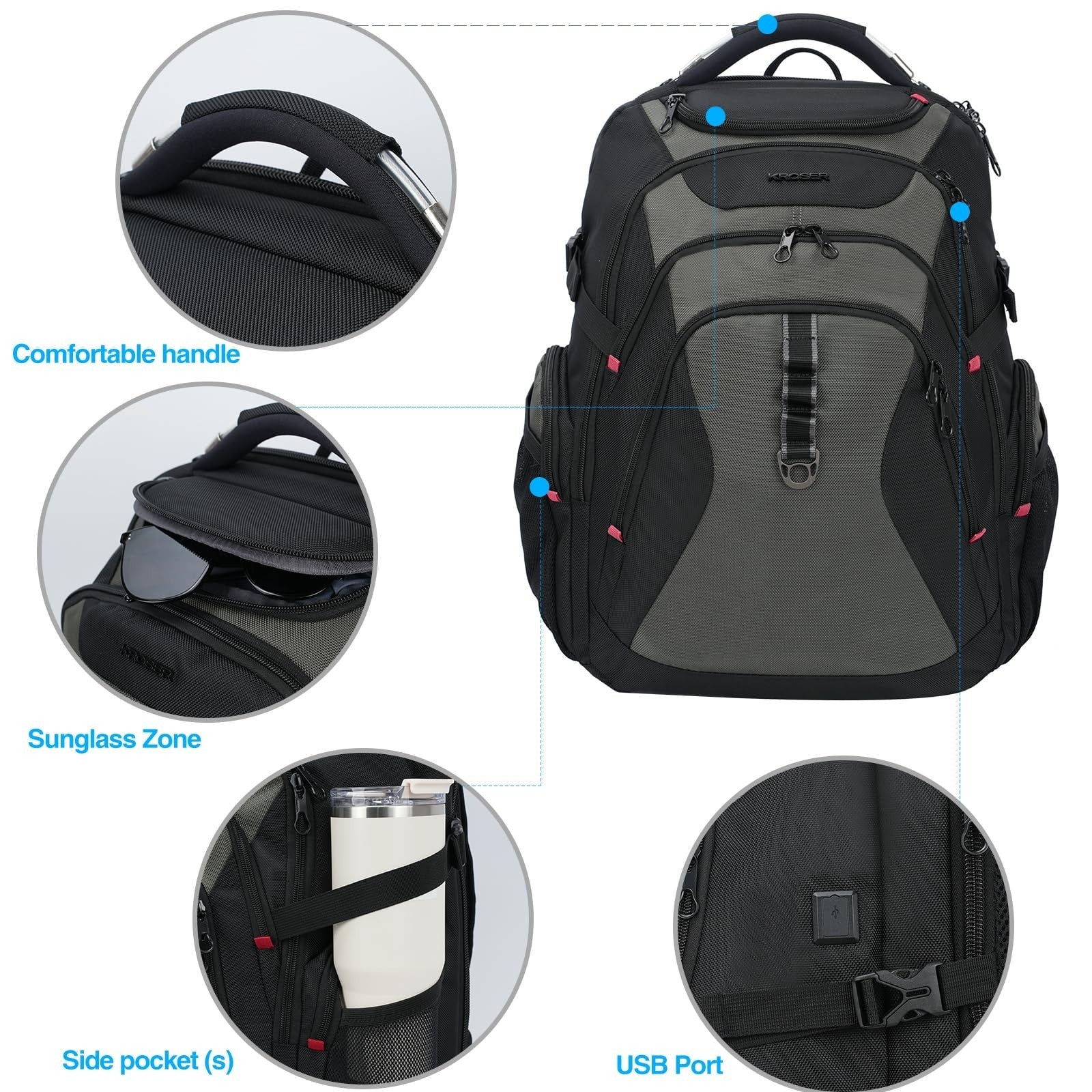 17.3" Laptop Backpack for Men & Women   Stylish Computer Bag for College & Trave4