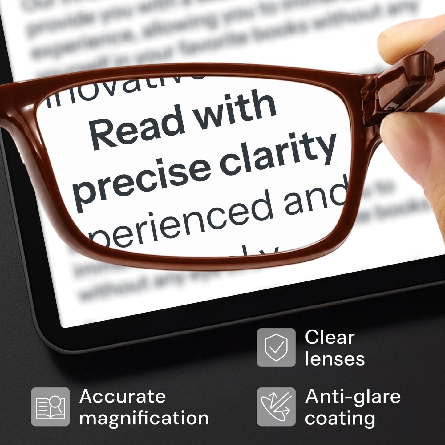 2.5x Professional Reading Glasses - Blue Light Blocking Computer Readers - Value1