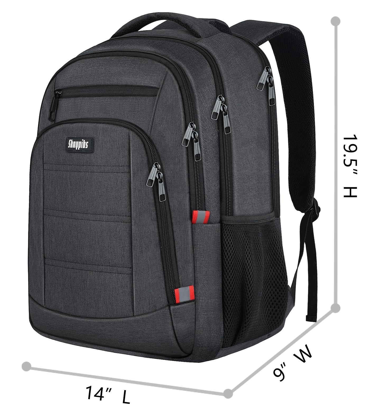Large Quilted Backpack for Men & Women, Water Resistant College Bookbag, Fits 173