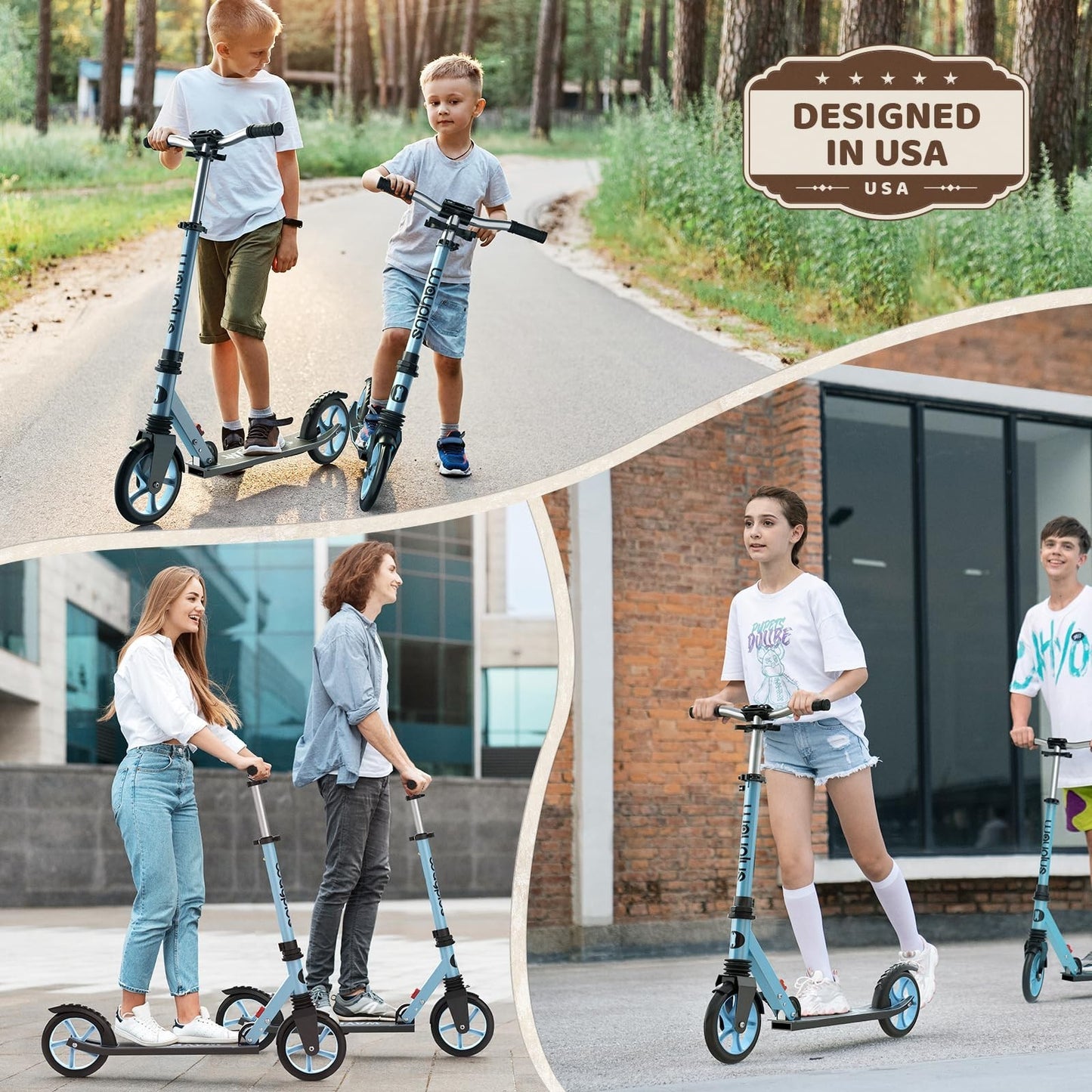 Kick Scooter for Ages 6+, Kids, Teens & Adults - 8" Big Wheels, 240lb Capacity11