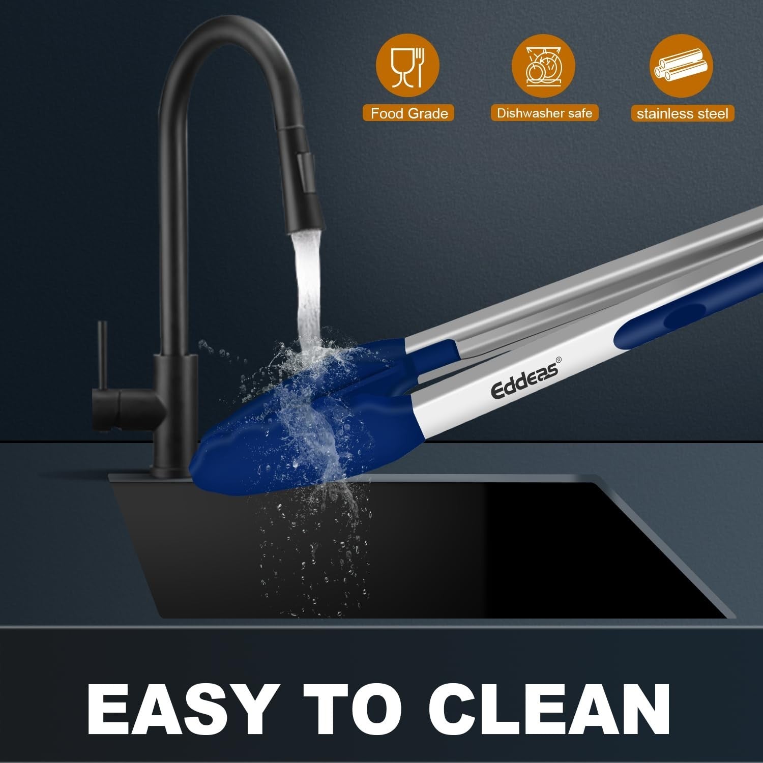Heat Resistant Silicone Tongs   7", 9", 12" Kitchen Cooking Tools, Locking Metal6