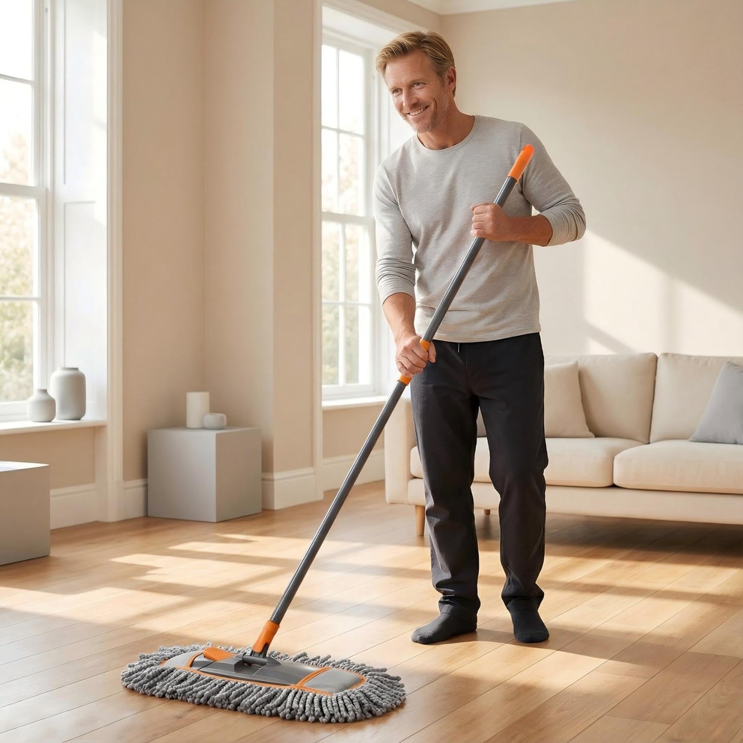 Microfiber Dust Mop for Hardwood Floors - Effective Cleaning Tool, Easy Use1