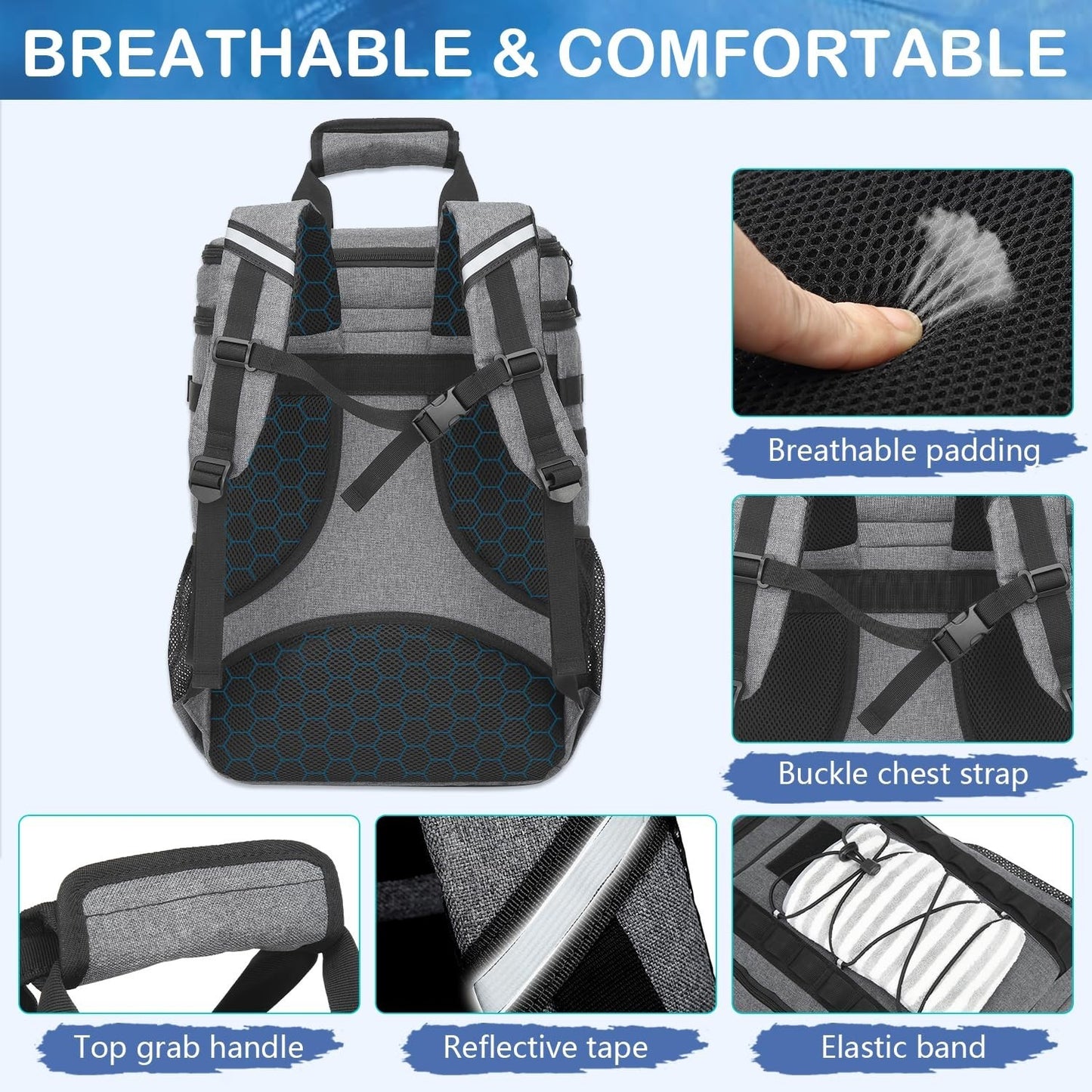 Insulated Tactical Cooler Backpack - 42 Can Capacity, Leak-Proof, Ideal for Camp4