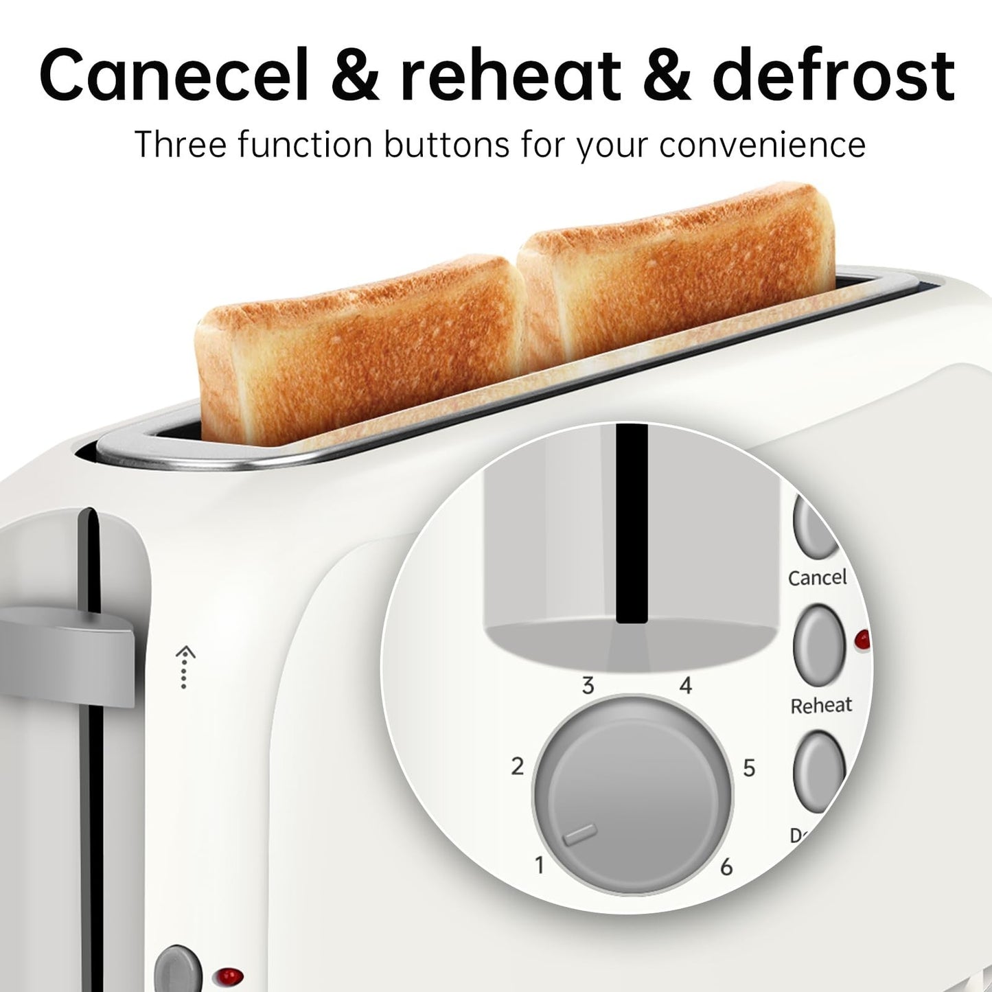 2-Slice Slim Toaster with Long Slot for Bagels & Artisan Bread, 6 Shade Settings5