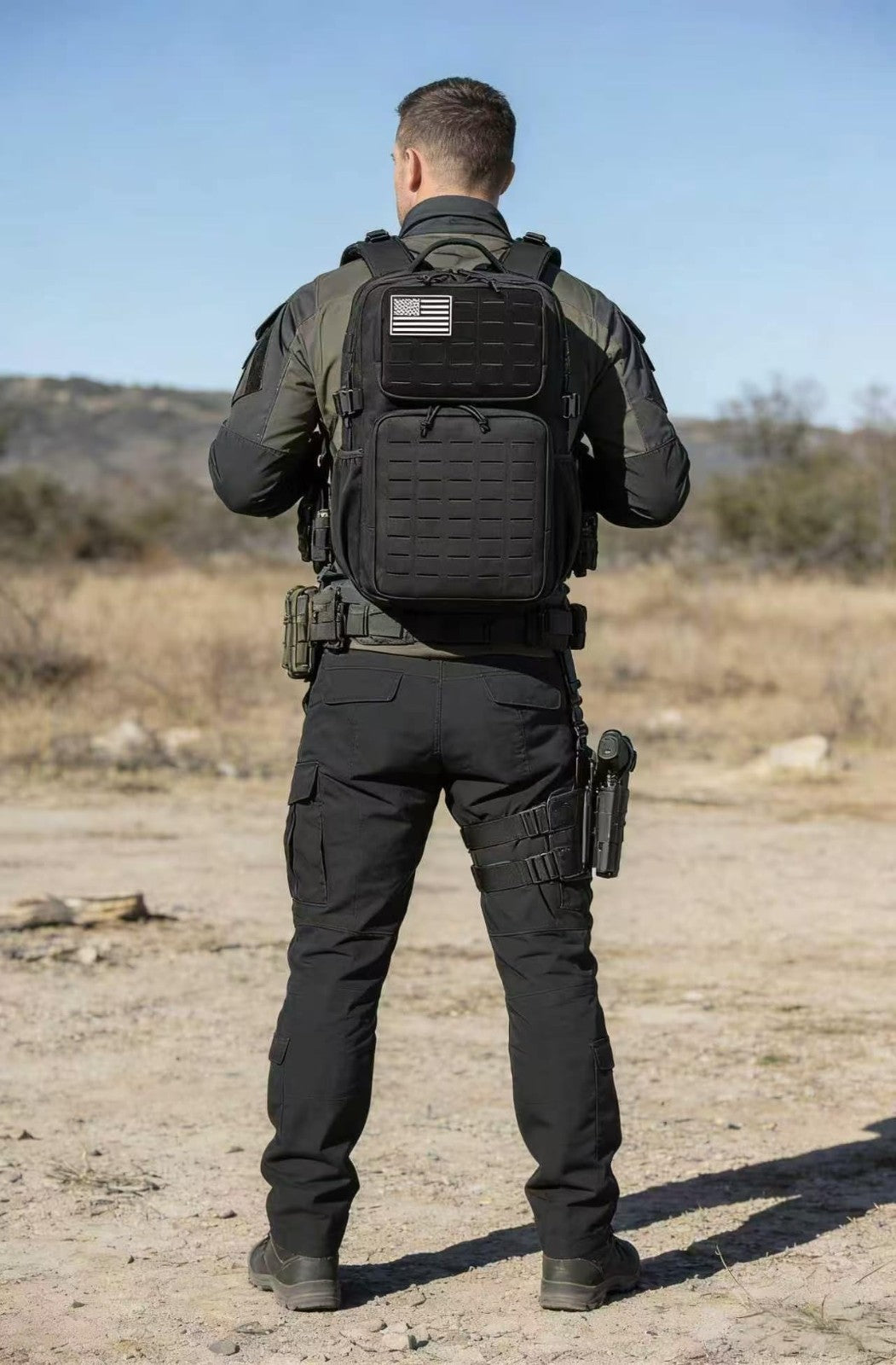 Waterproof Military Tactical Backpack   3 Day Assault Pack, MOLLE Design, Black2