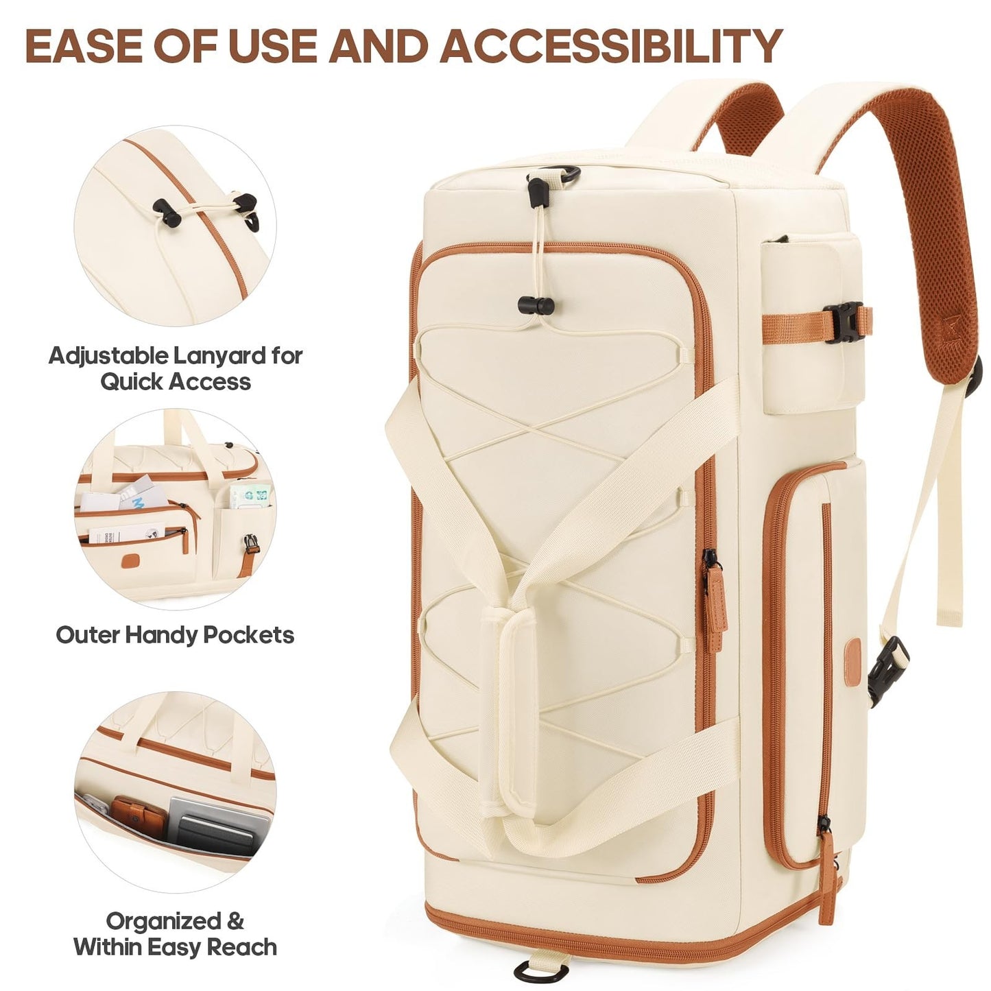 Versatile 3-in-1 Gym Bag with Shoe & Laptop Compartment | Anti-Theft Duffle Back2