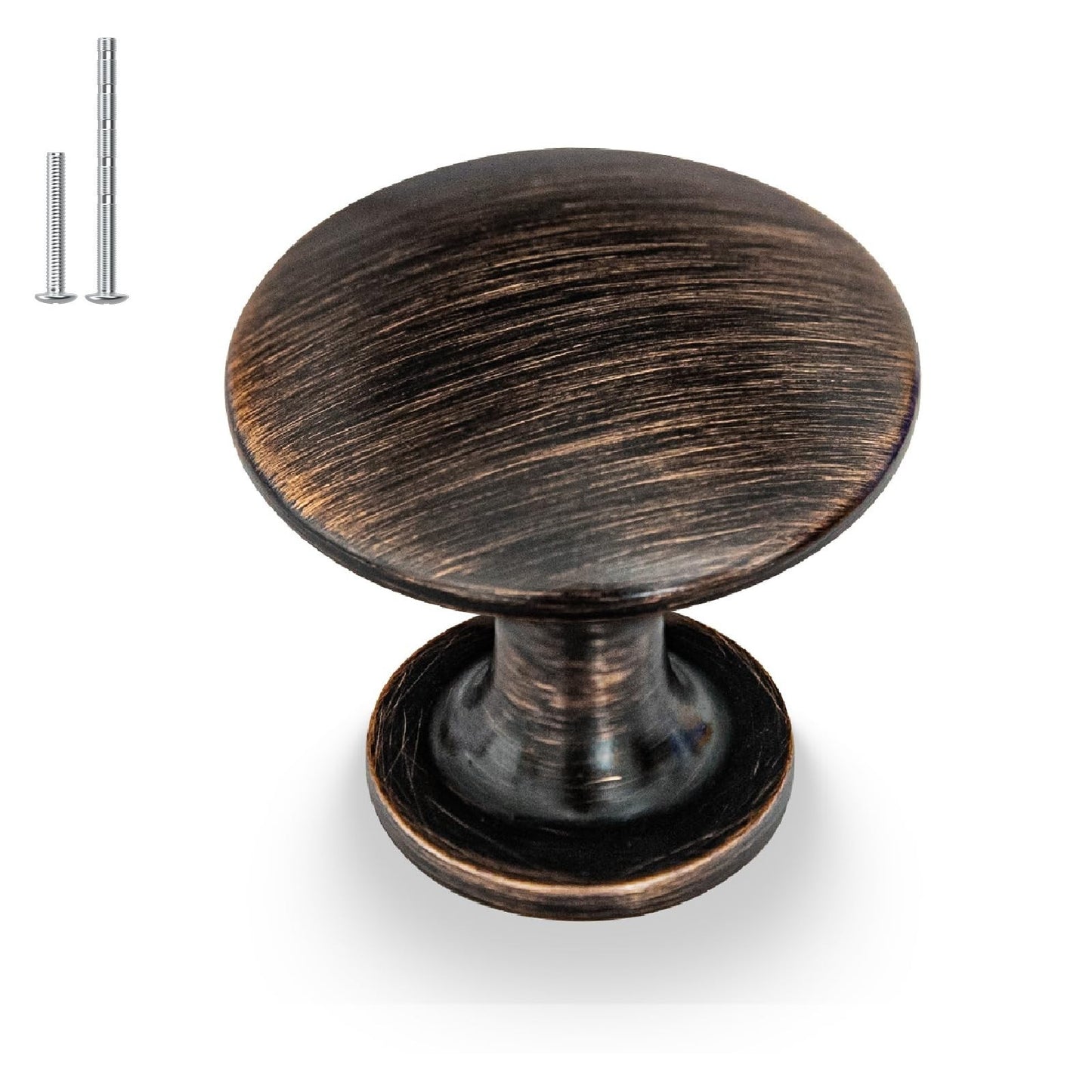 10 Pack Oil Rubbed Bronze Cabinet Knobs   Zinc Alloy, Rust Resistant, Easy Insta1