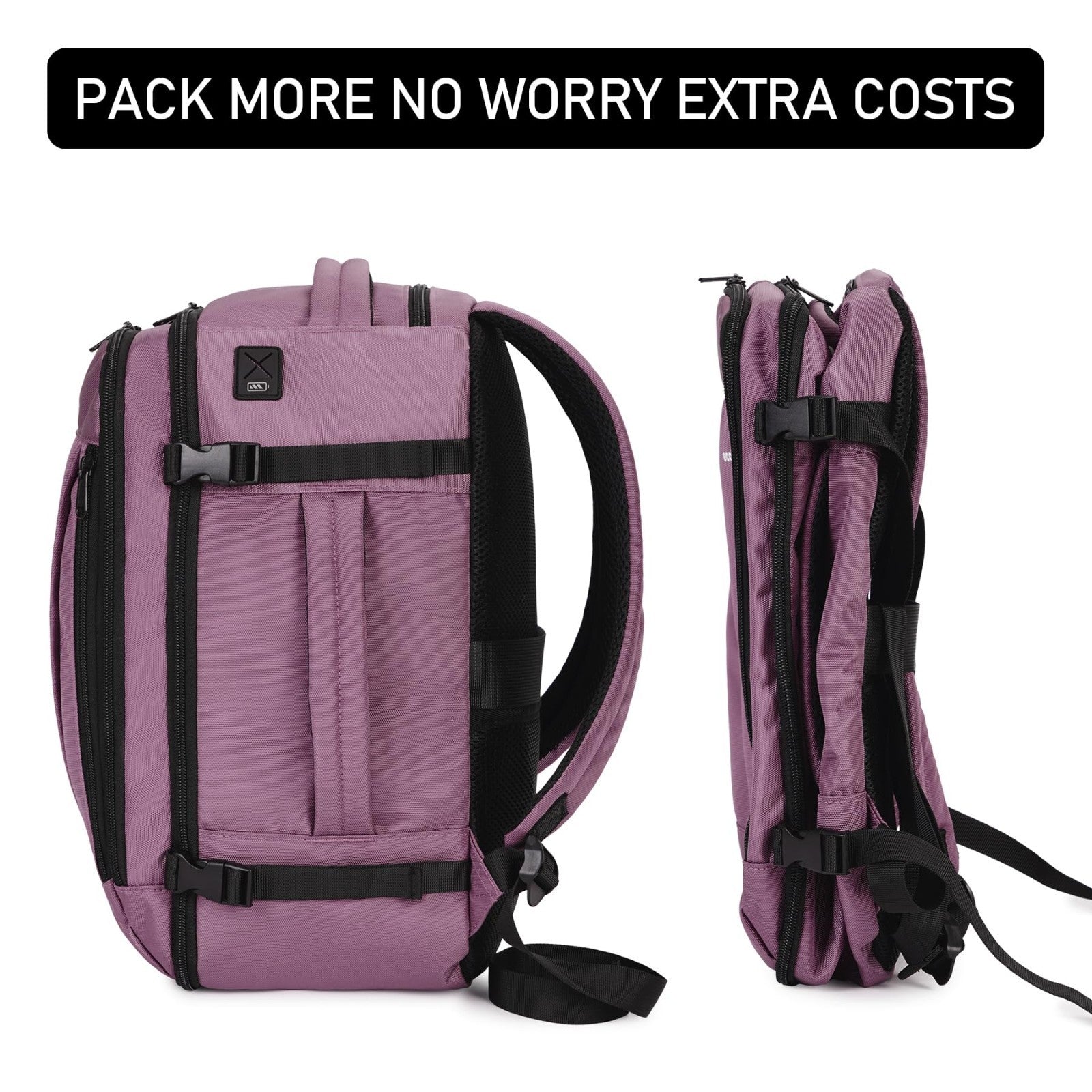 Travel Backpack 18x14x8   Airline Approved Carry On Bag, Waterproof, 13 Pockets,6