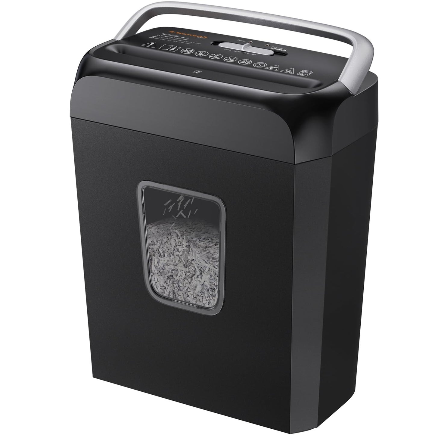 6 Sheet Cross Cut Paper Shredder for Home Office, P 4 Security, Shreds Credit Ca0