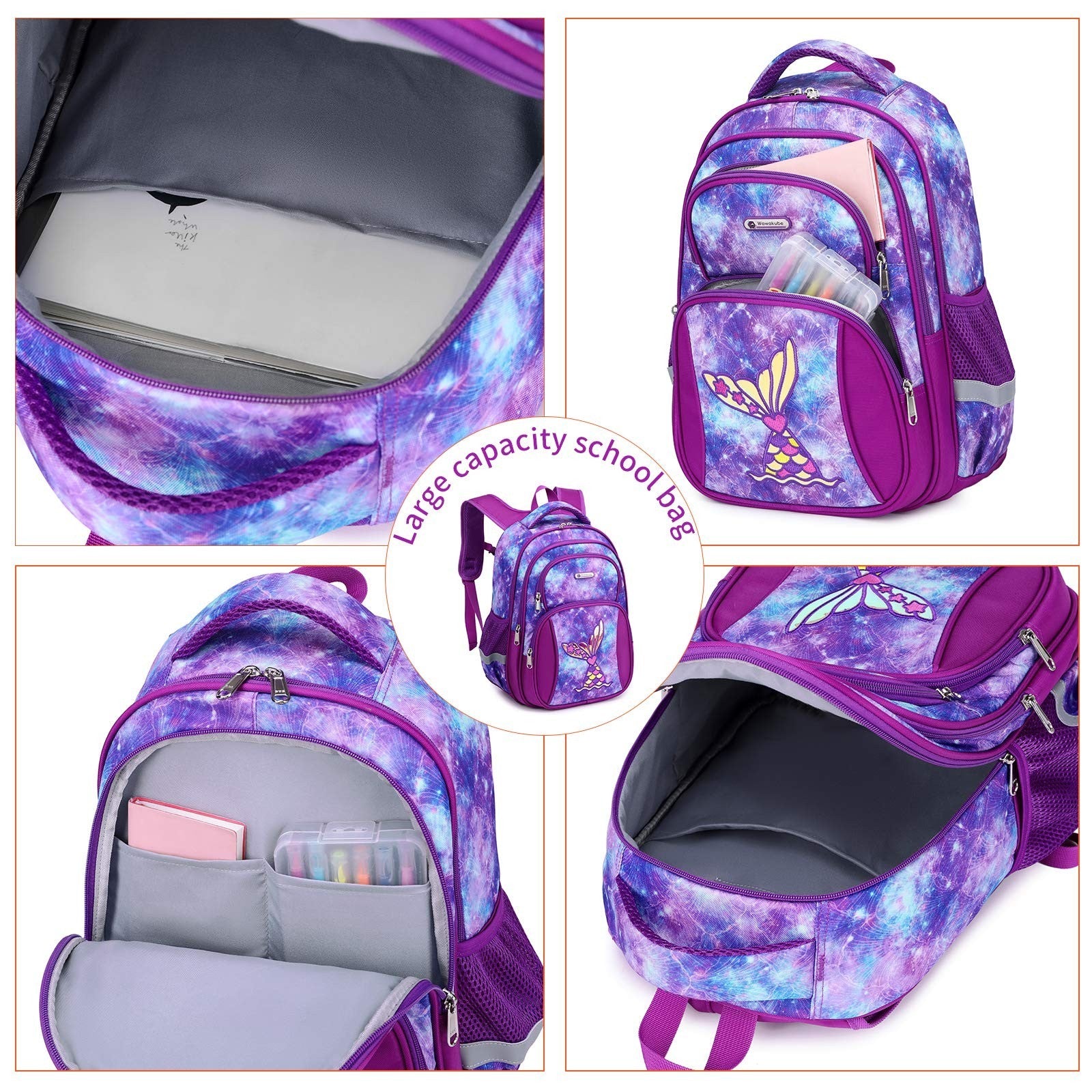 Girls 16in School Backpack for Ages 5 10, Durable Bookbag, Perfect Gift6