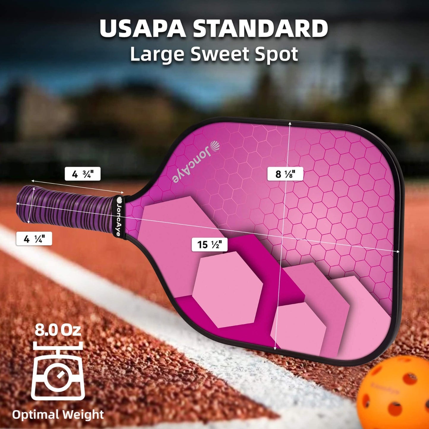 Pickleball Paddle Set of 4 or 2 - USAPA Approved Fiberglass Rackets, Lightweight5