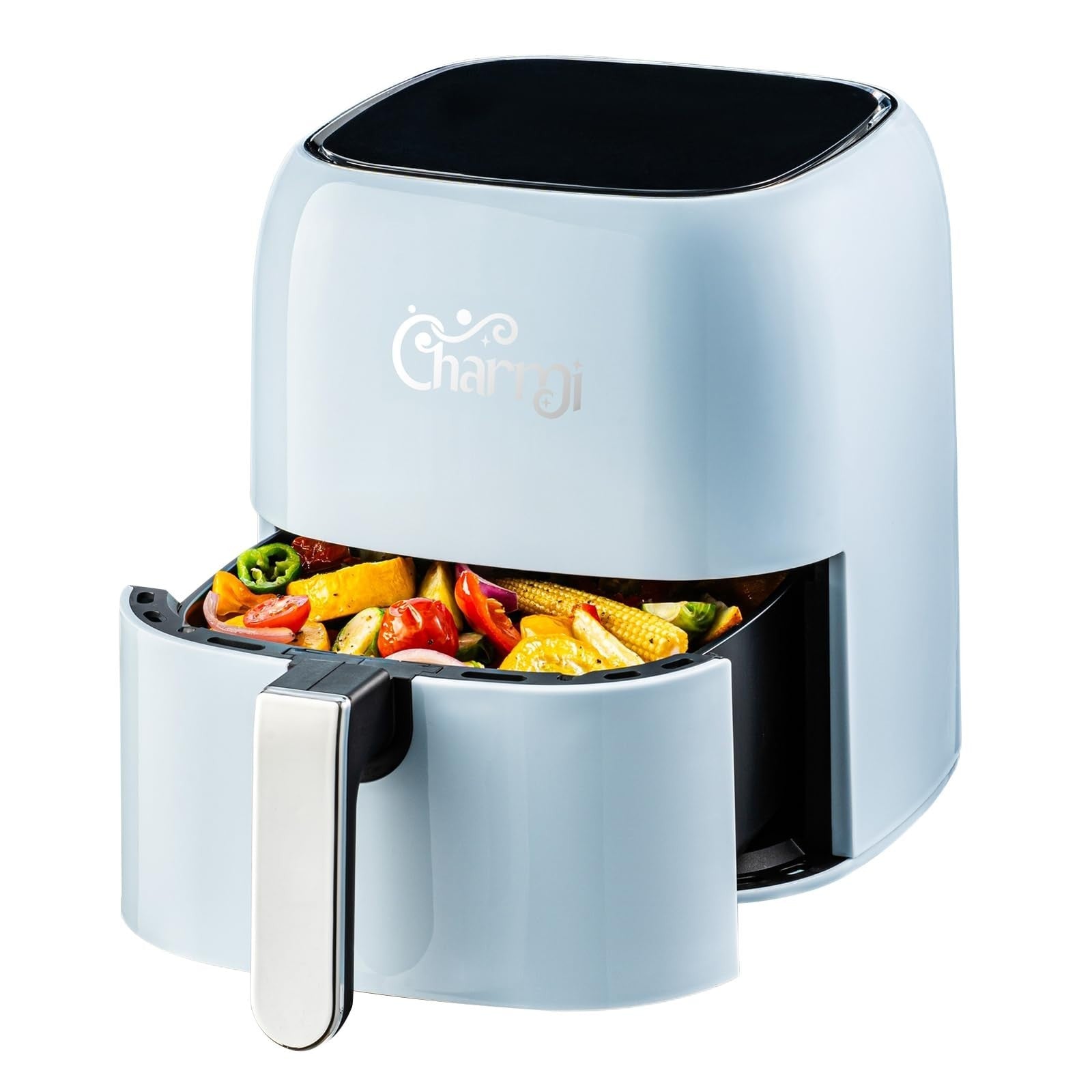 5QT Retro Air Fryer - Stylish Countertop, Digital Touchscreen, 8 Cooking Presets0