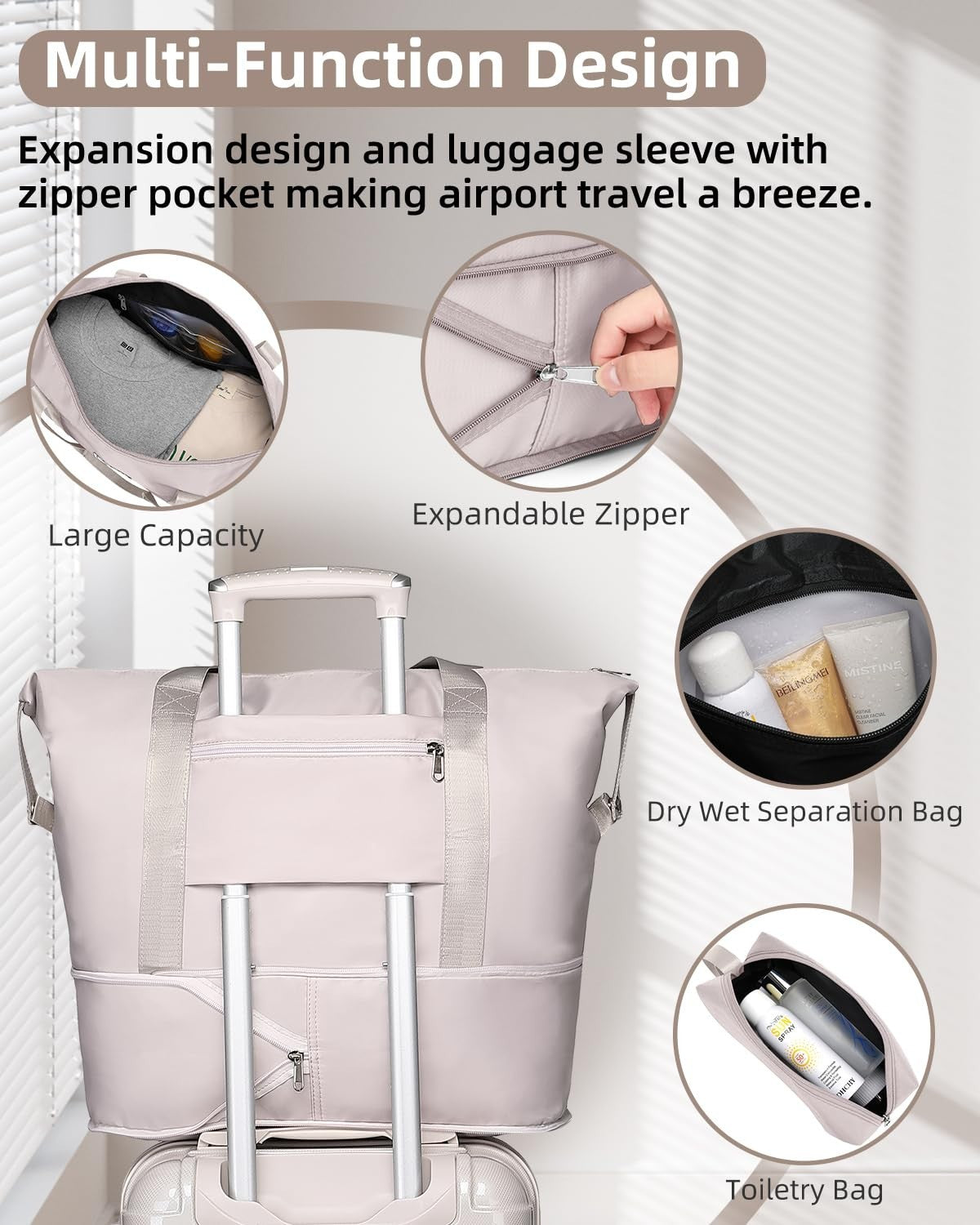 3-Piece Carry-On Luggage Set, 20" Hardshell Suitcase, Lightweight, TSA Lock, Duf7