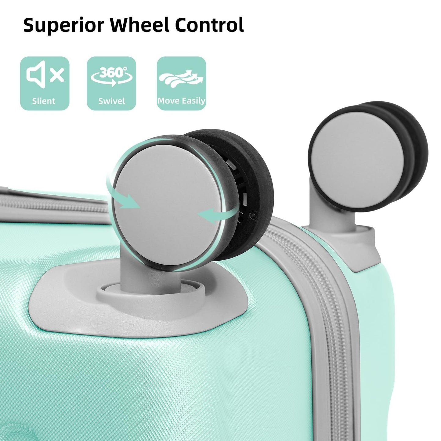 6-Piece Expandable Luggage Set with 360° Spinner Wheels & TSA Lock, Lightweight6
