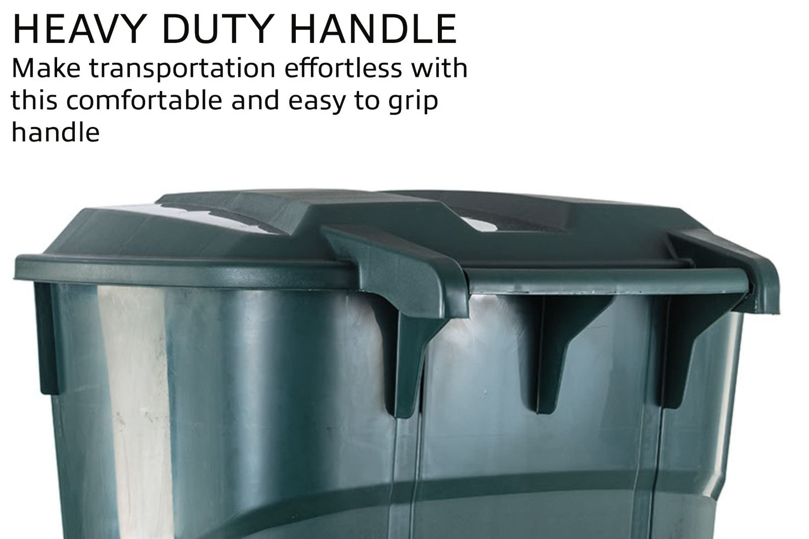 32 Gallon Wheeled Outdoor Trash Can with Snap Lock Lid & Heavy-Duty Handles - 24