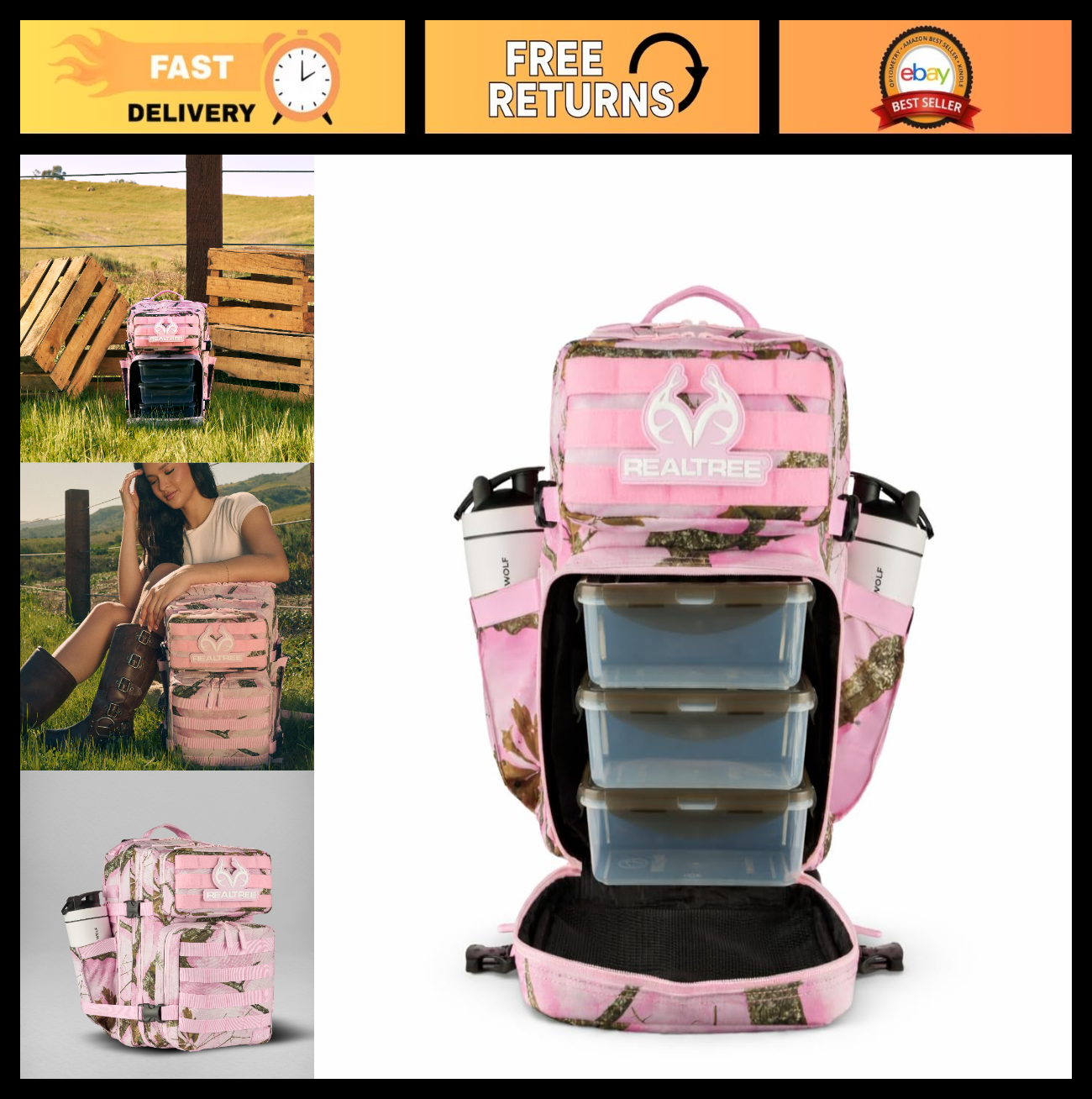 35L Meal Prep Backpack | Food Storage Organizer with Built in Lunch Box & Cooler0