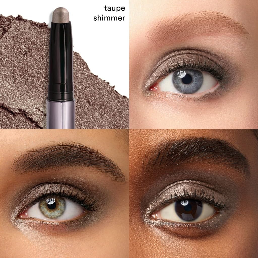 Crème-to-Powder Eyeshadow Stick - Taupe Shimmer, Long-lasting, Easy Application2