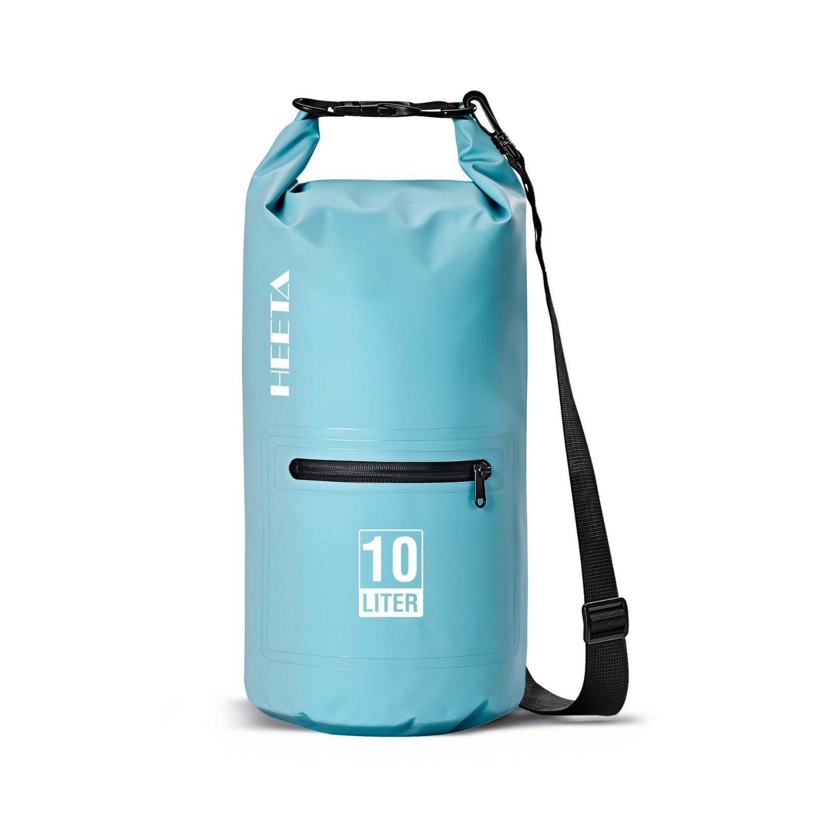 Waterproof Dry Bag with Zipper Pocket - Lightweight Roll Top Storage for Travel,1