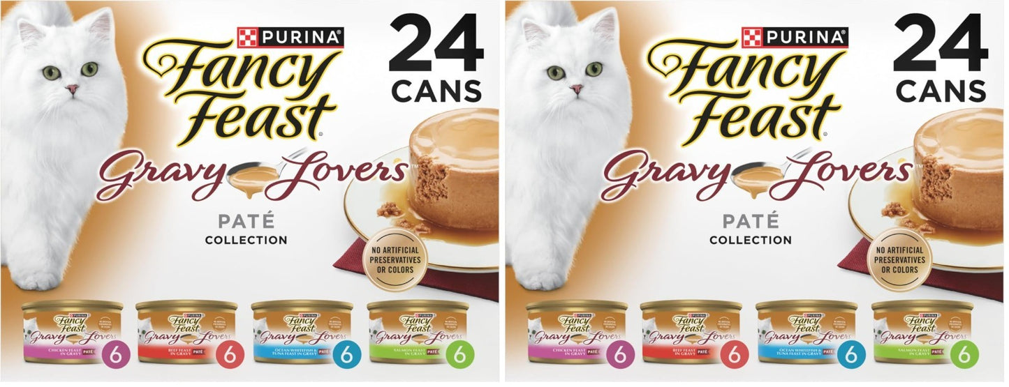 Gourmet Wet Cat Food Gravy Variety Pack   Pate & Gravy, 4.5 lb, 48 Cans1