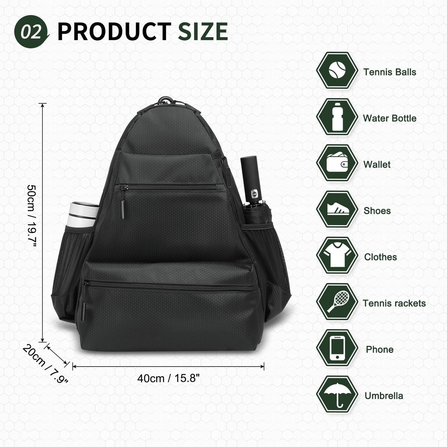 Optimized eBay Title:  Waterproof Tennis Backpack with Shoe Compartment, Wet/Dr4