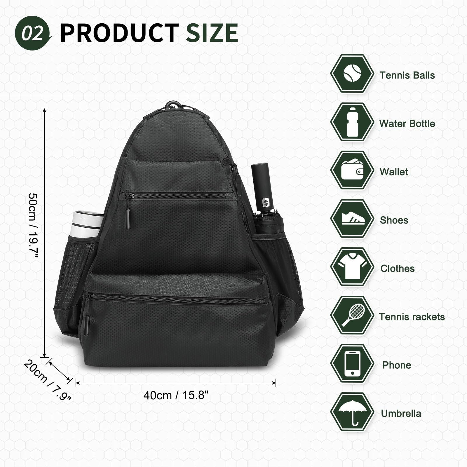 Optimized eBay Title:  Waterproof Tennis Backpack with Shoe Compartment, Wet/Dr4