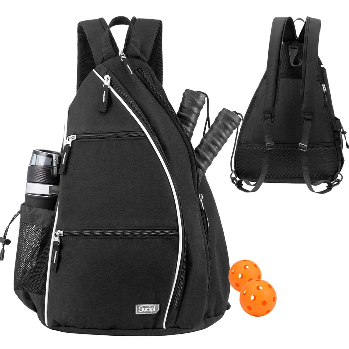 Adjustable Pickleball Backpack with Fence Hook, Large Capacity & Safety Pocket1