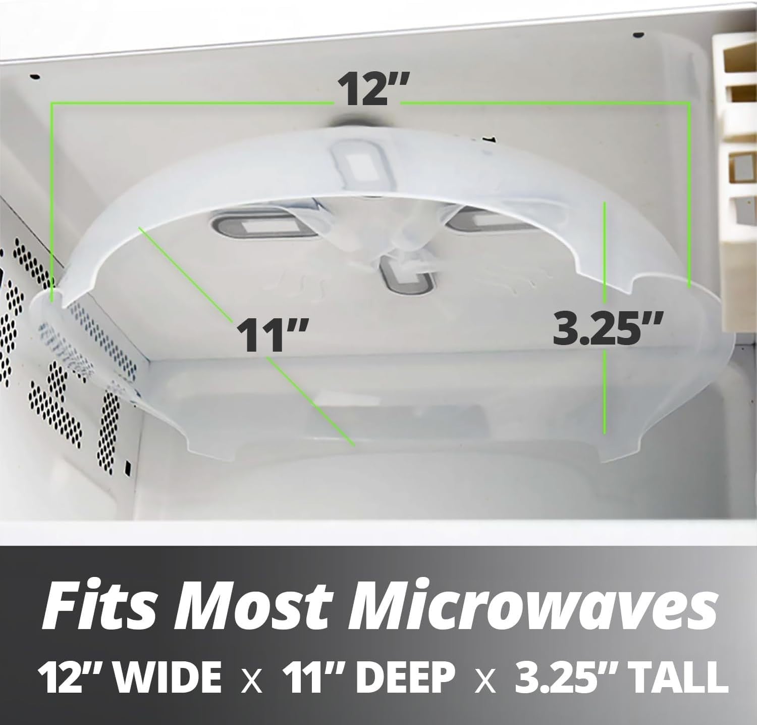 Magnetic Microwave Splatter Cover   12" BPA Free, Vented Lid, Anti Splash, Dishw2