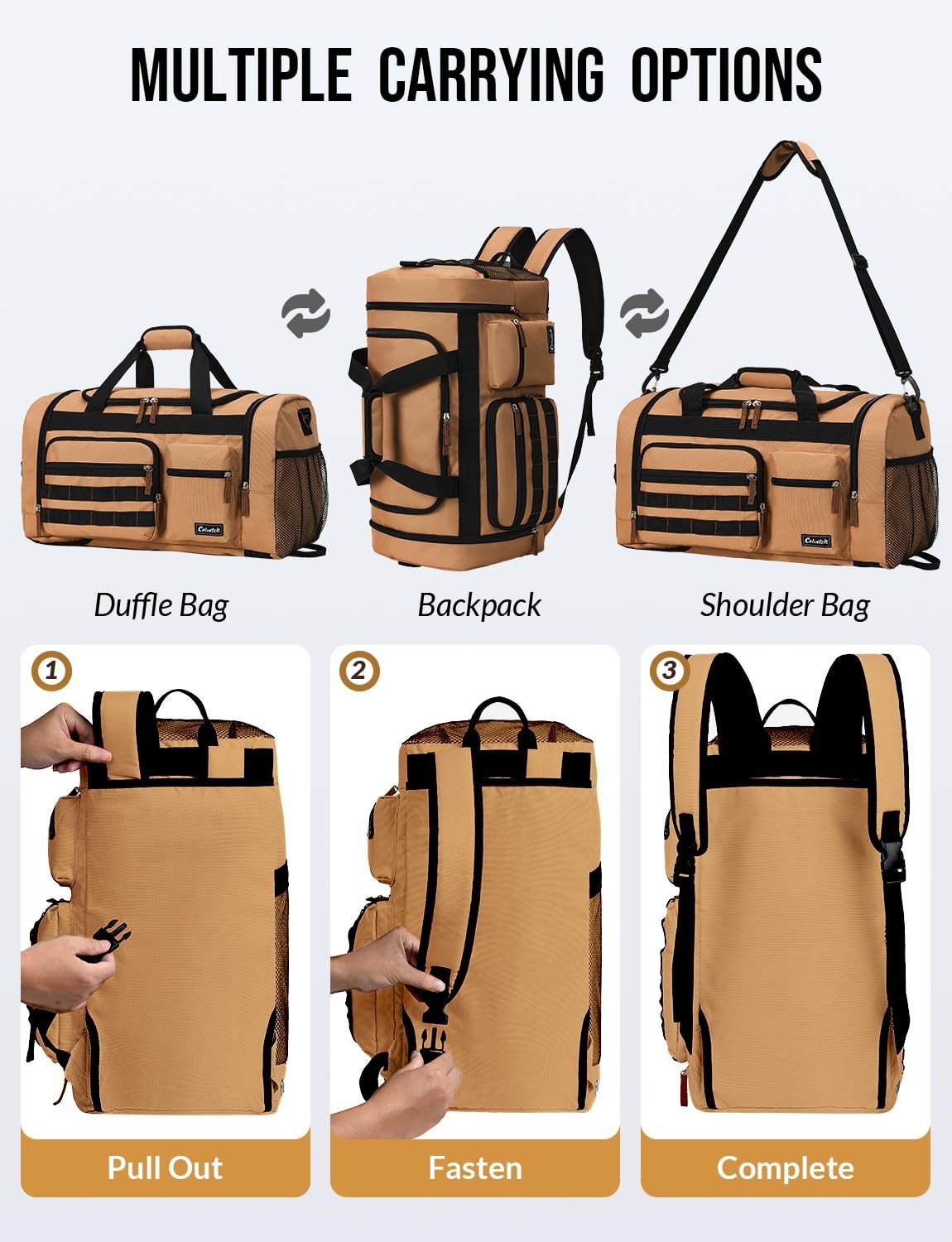 3-in-1 Sports Travel Duffel Bag 39L | Multipurpose Gym Bag with Wet Pocket & Sho4
