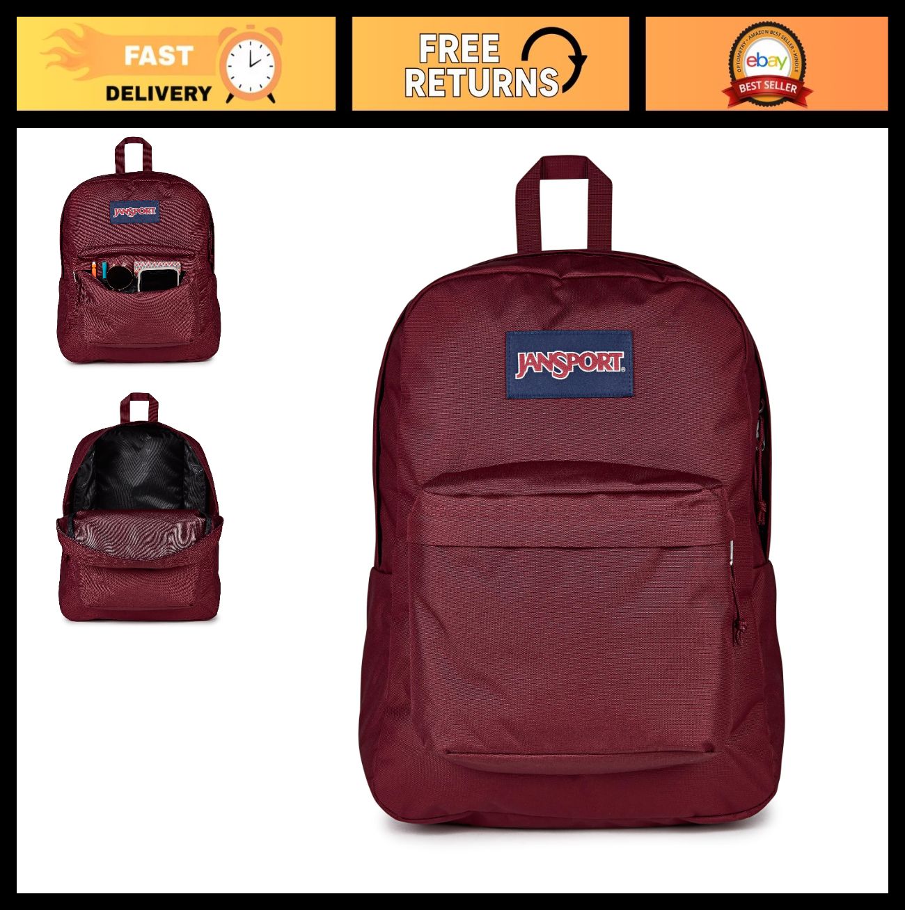 Durable Lightweight Backpack   1 Main Compartment, Front Utility Pocket, Organiz0