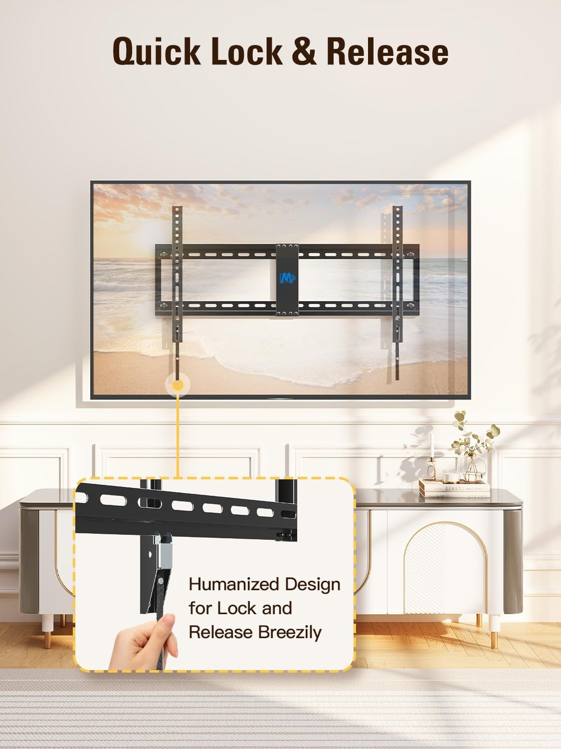 Universal Tilt TV Wall Mount Bracket for 42 84" TVs, Low Profile, Max VESA 800x45