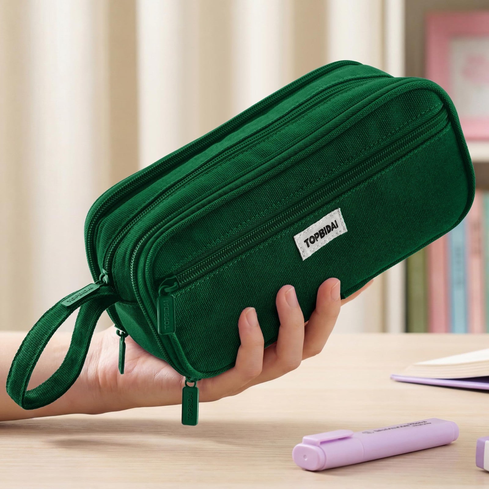 Large Pencil Case Pouch for School, Office, Art Supplies   Unisex Design2