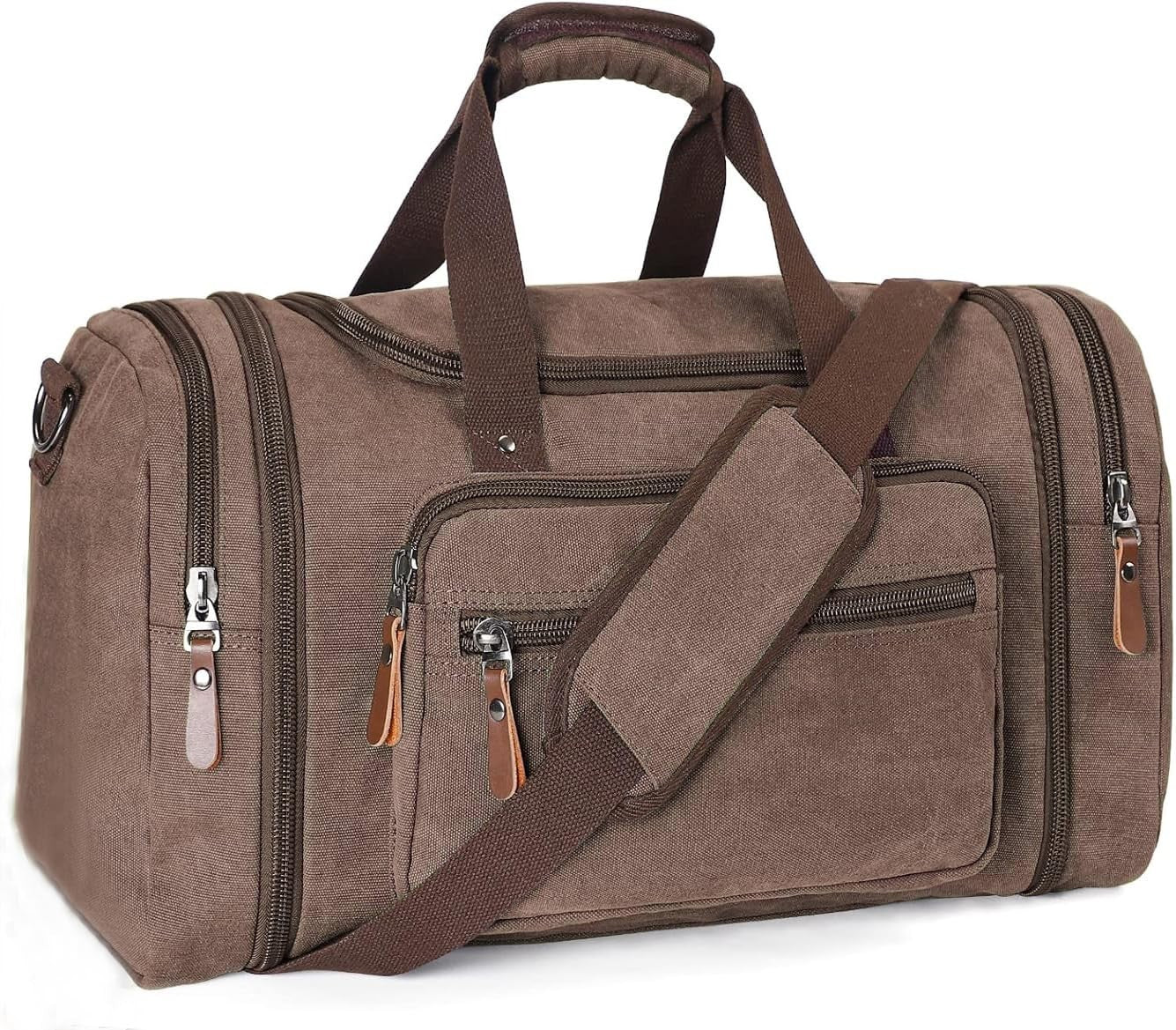Large Canvas Duffle Bag - Outdoor Shoulder Travel Tote, Overnight Weekender Lugg1