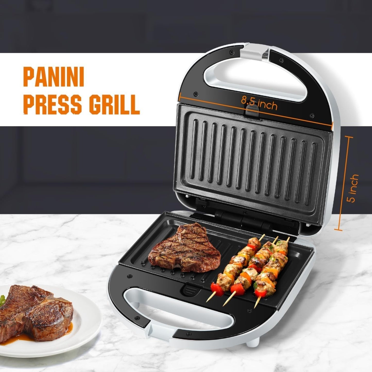 3-in-1 Sandwich Maker & Waffle Maker - Non-Stick Electric Grill with Cool Touch2