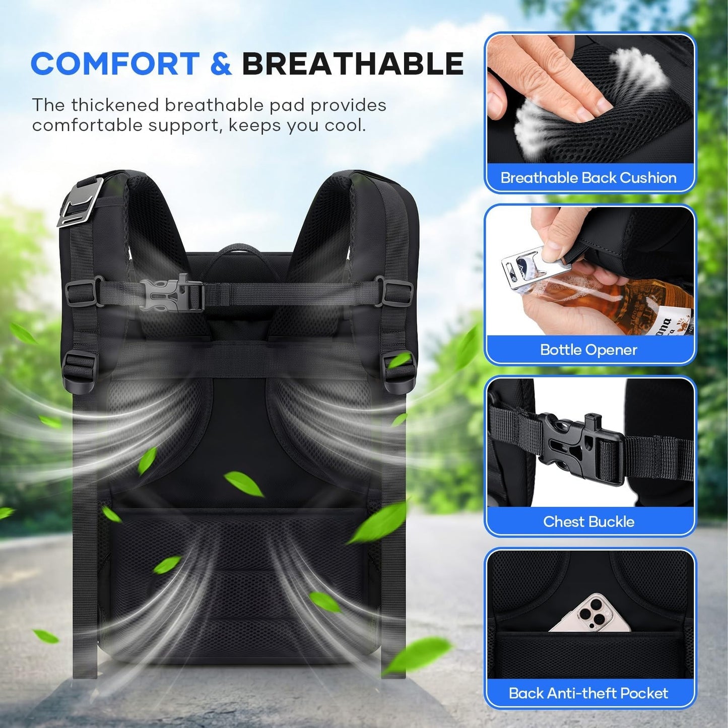 Insulated Cooler Backpack for 33 Cans - Leakproof, Waterproof, Anti-Theft, Ideal5