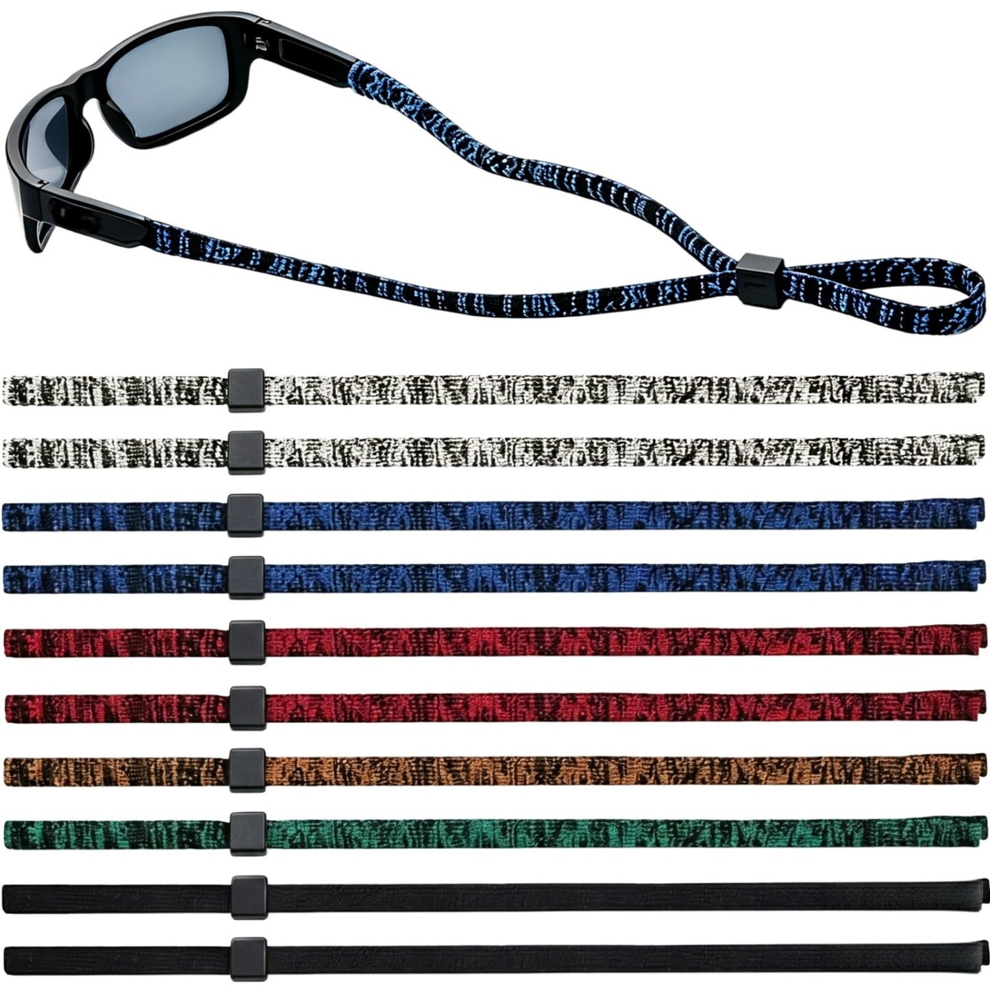 10 Pack Adjustable Eyeglass Holder Lanyard, Universal Neck Strap for Glasses & S1