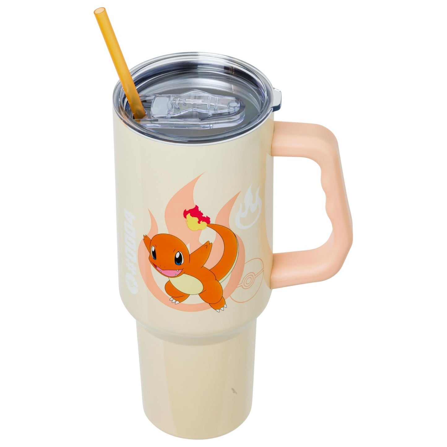 Charmander Stainless Steel Tumbler with Handle   40oz, Fits Standard Cup Holder3