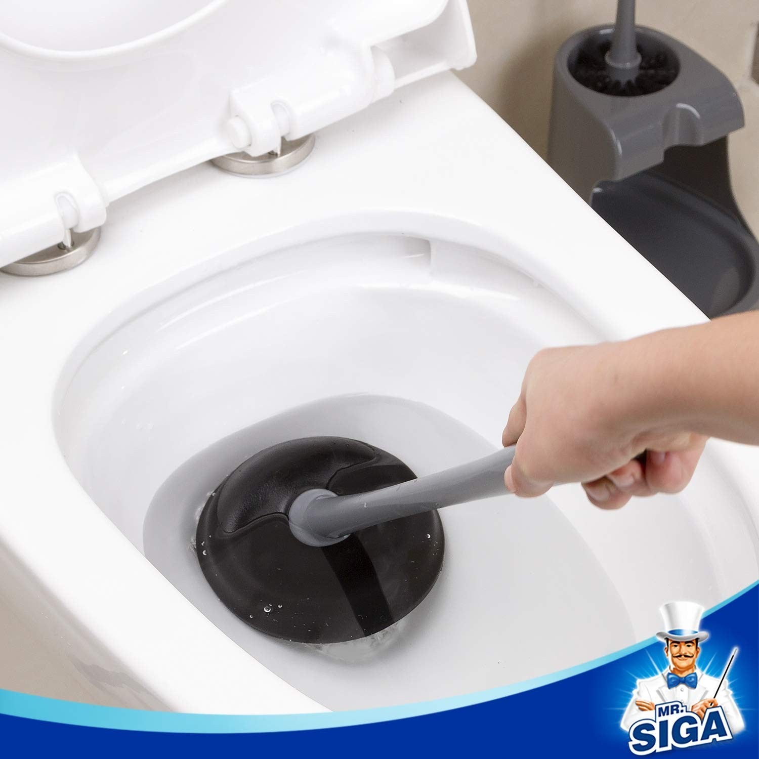 Toilet Plunger and Bowl Brush Combo Set | Heavy Duty Bathroom Cleaning Tools, Gr4