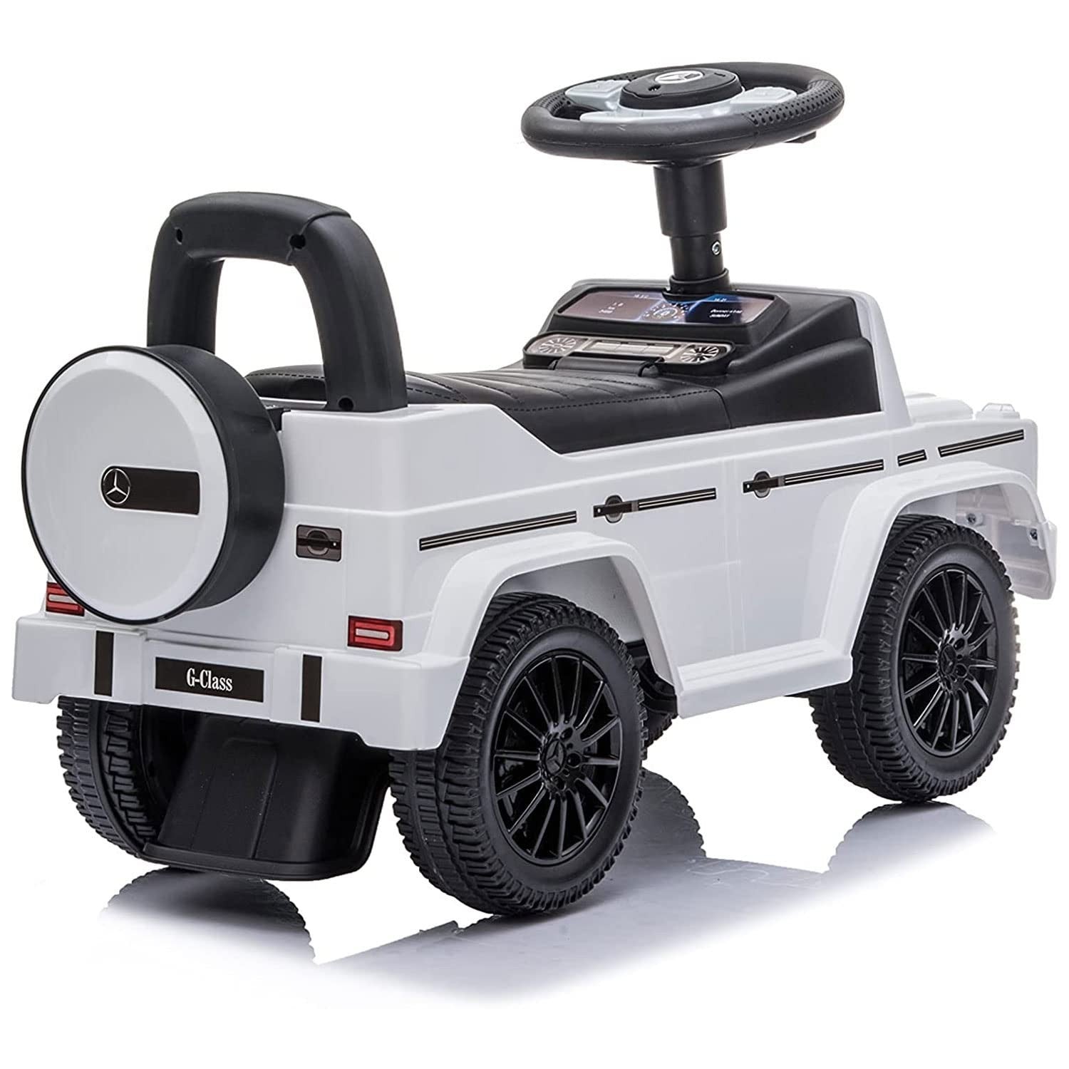 Kids Ride-On Car Stroller Mercedes G-Wagon Push Car with Lights, Horn & Music -3