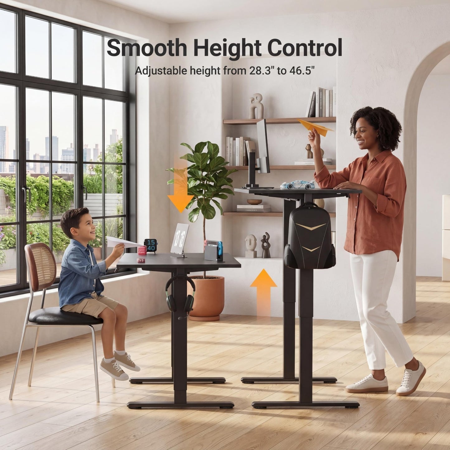 Height Adjustable Electric Standing Desk, 32x19 Inch Sit Stand Home Office Desk,3
